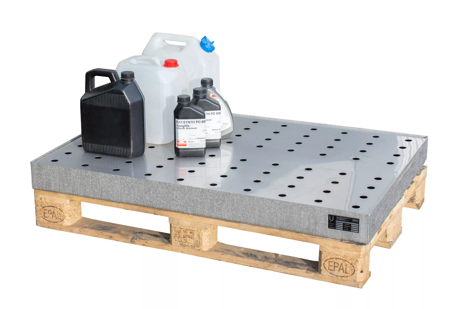 Kleingebindewanne für Paletten KGW-P 3/M V4A, Edelstahl 1.4571