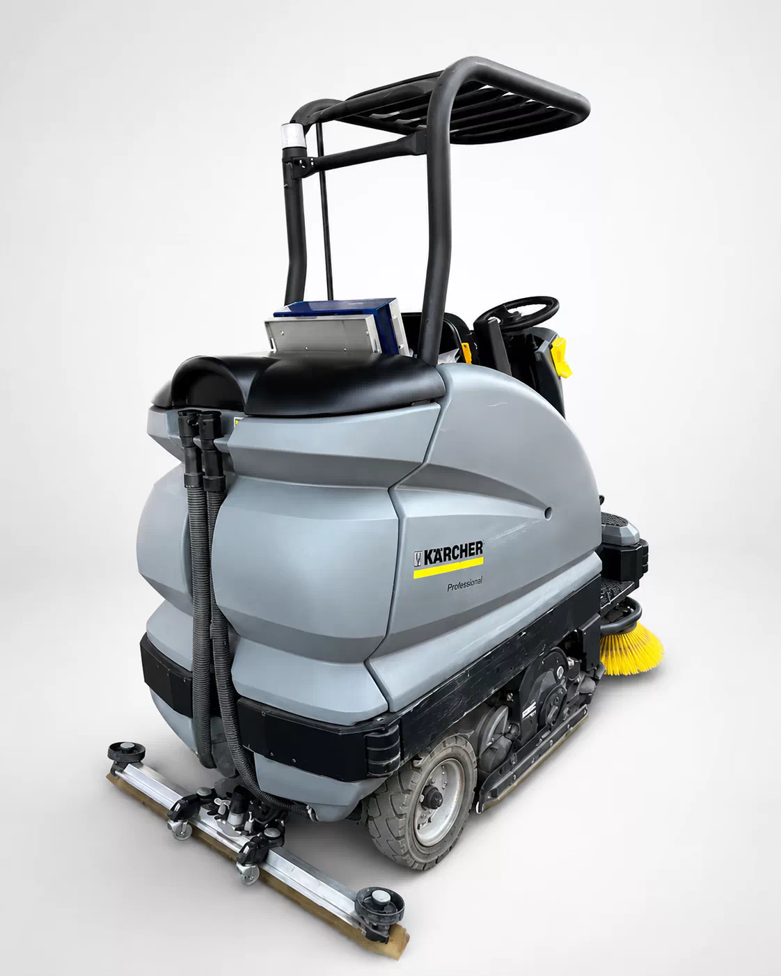 KÄRCHER B250 R100 2 SB Aufsitz-Scheuersaugmaschine mit Seitenbesen und Fahrerschutzdach