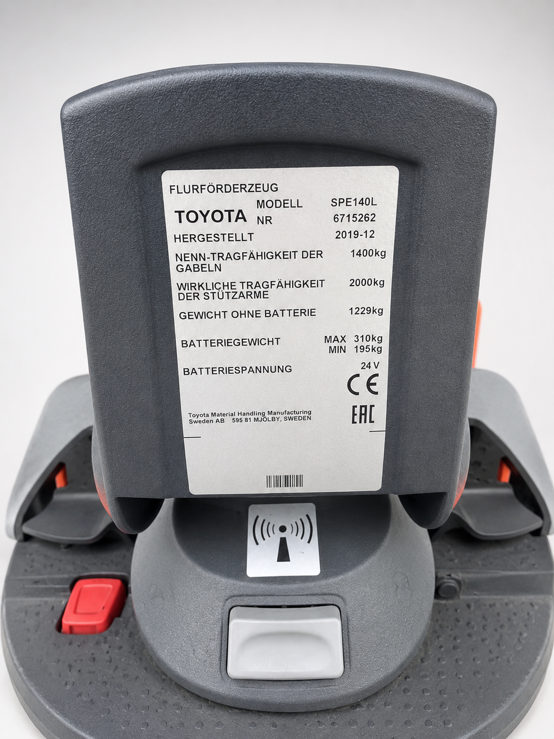 Toyota SPE140L Hochhubwagen – mit Initialhub, wenig Betriebsstunden, inkl. Batterie und Ladegerät