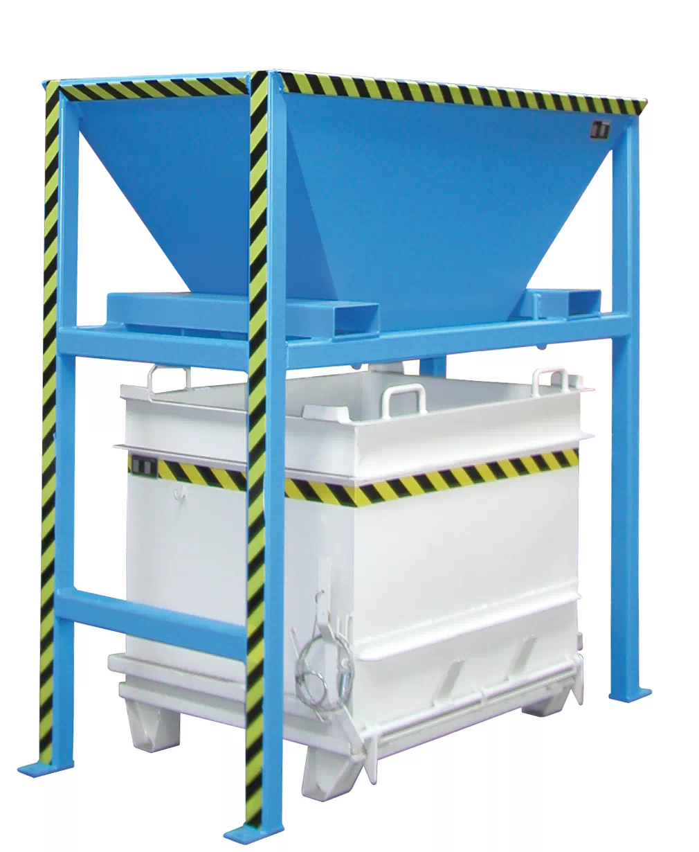 Baustoffcontainer BC 500 (Steinklammer-Entriegelung), feuerverzinkt