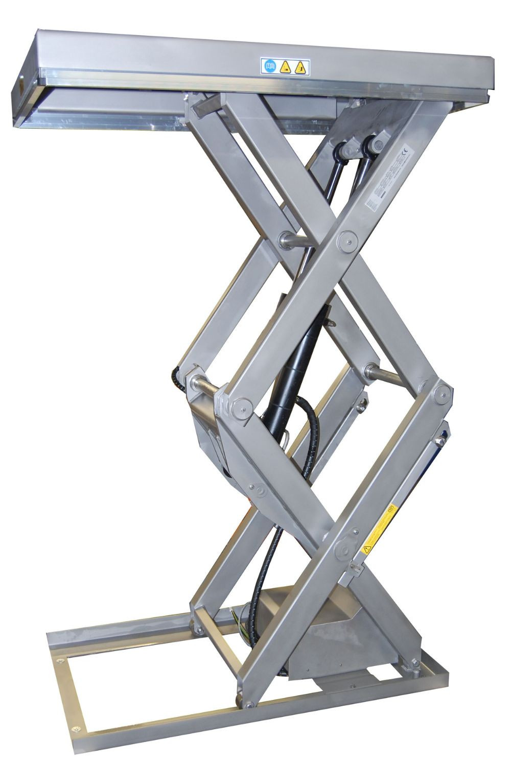 Doppelscherenhubtisch aus Edelstahl TAD 1000 Zylinder Typ 2