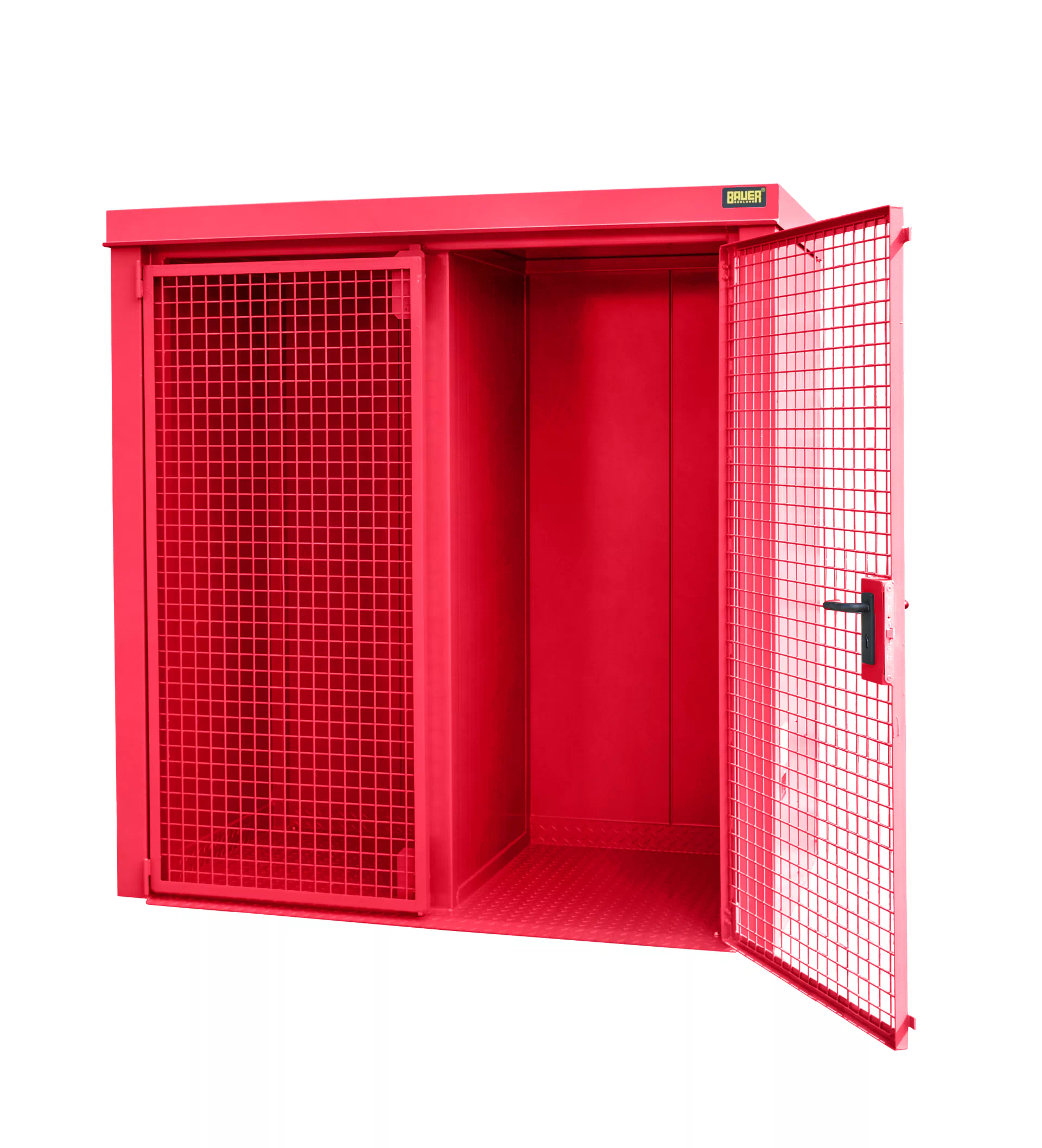 Gasflaschen-Container GFC-B/W M1, lackiert, Feuerrot