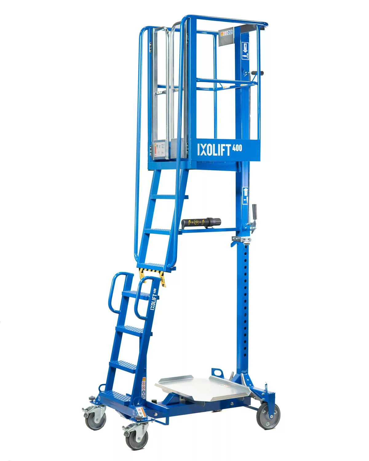Mechanisch verstellbare Arbeitsbühne X400 W gehoben