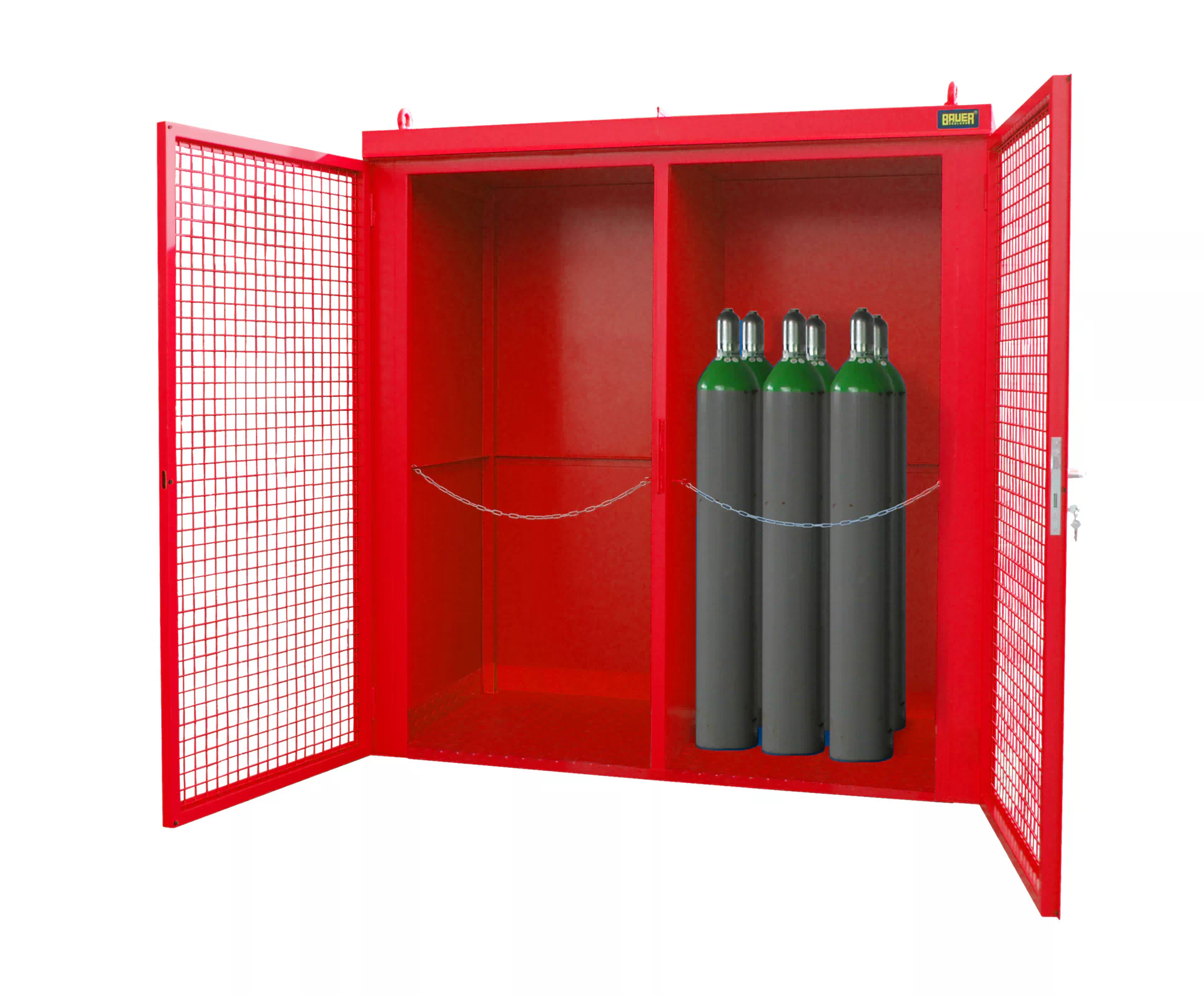 Gasflaschen-Container GFC-B/W M3, lackiert, Feuerrot