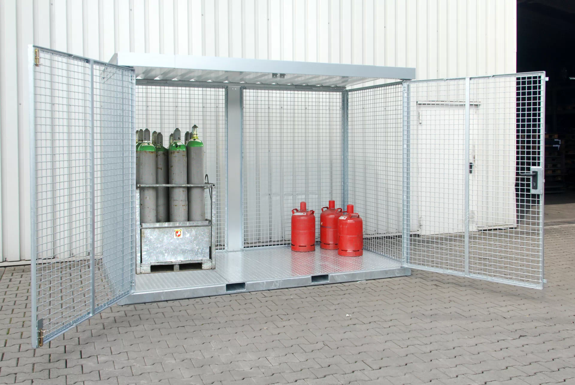 Gasflaschen-Container GFC-E/T M0, feuerverzinkt