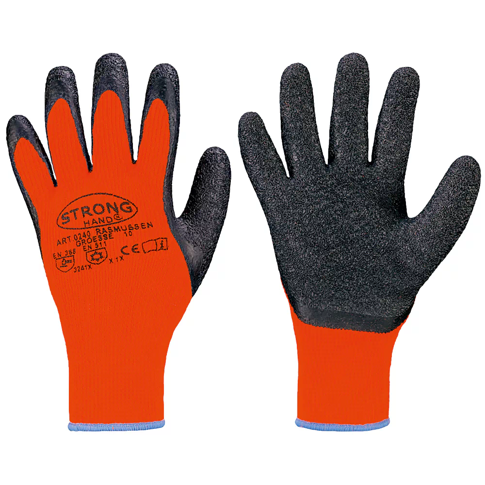 Handschuh Rasmussen Gletscher Grip - latexbeschichtet rot