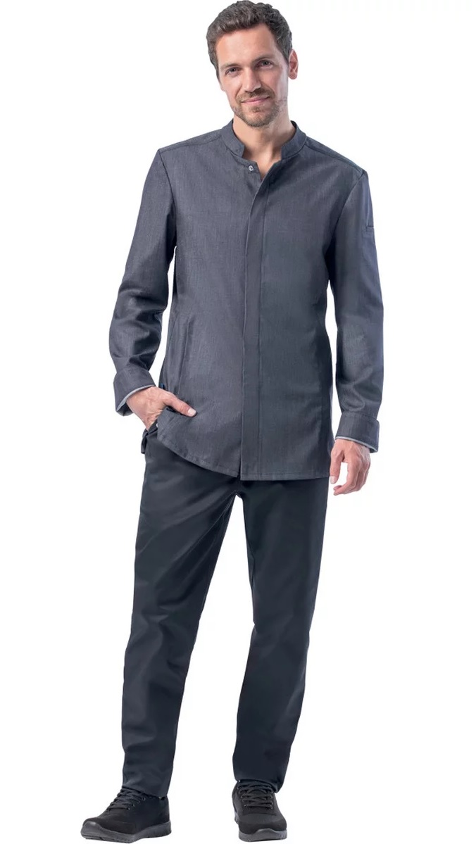 Kochhemd / Kochjacke stretch 1/1 UNISEX denim