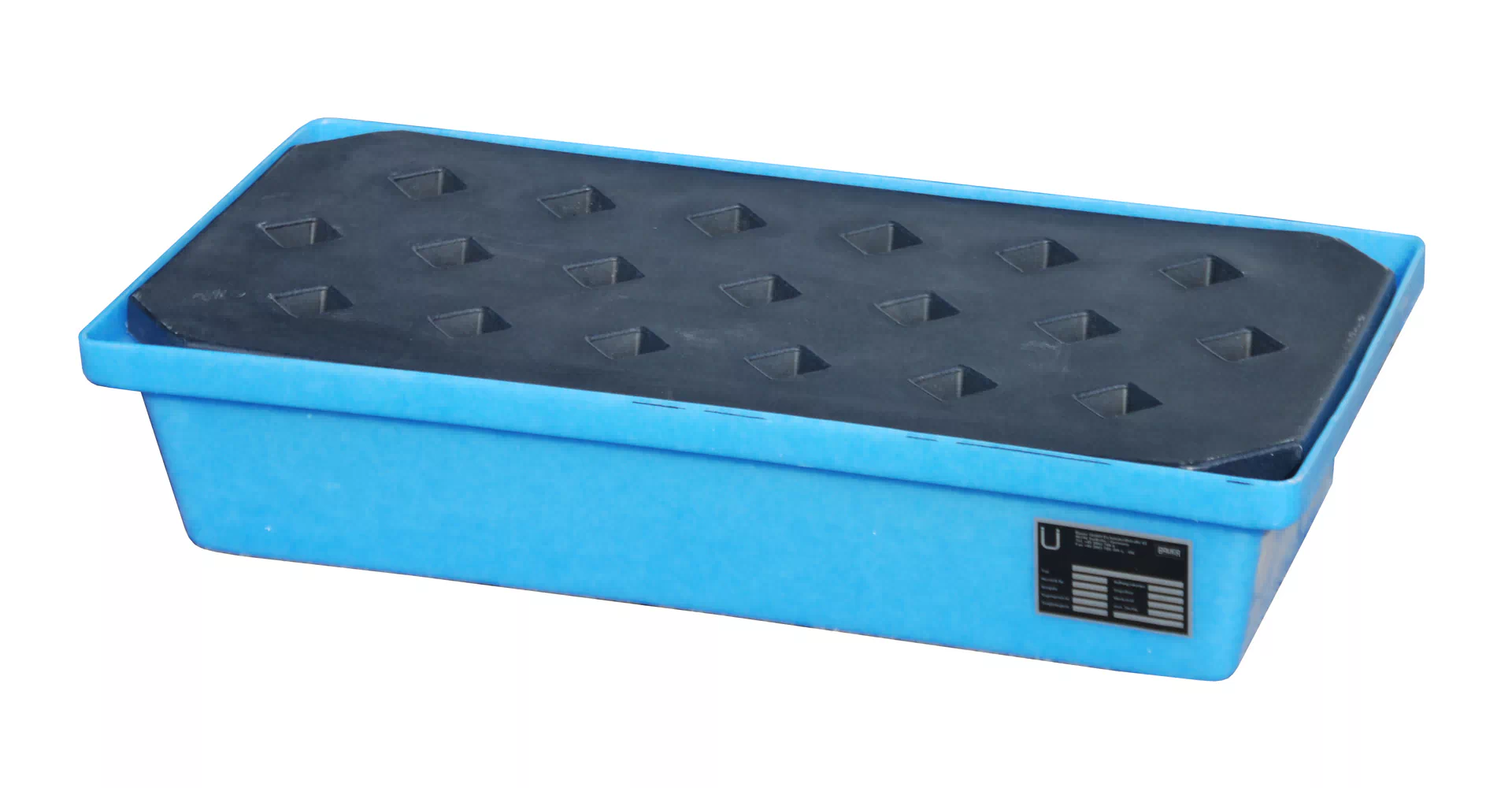 GREEN-LINE PE-Auffangwanne für Paletten KWP-P 30, aus robustem Polyethylen, Blau