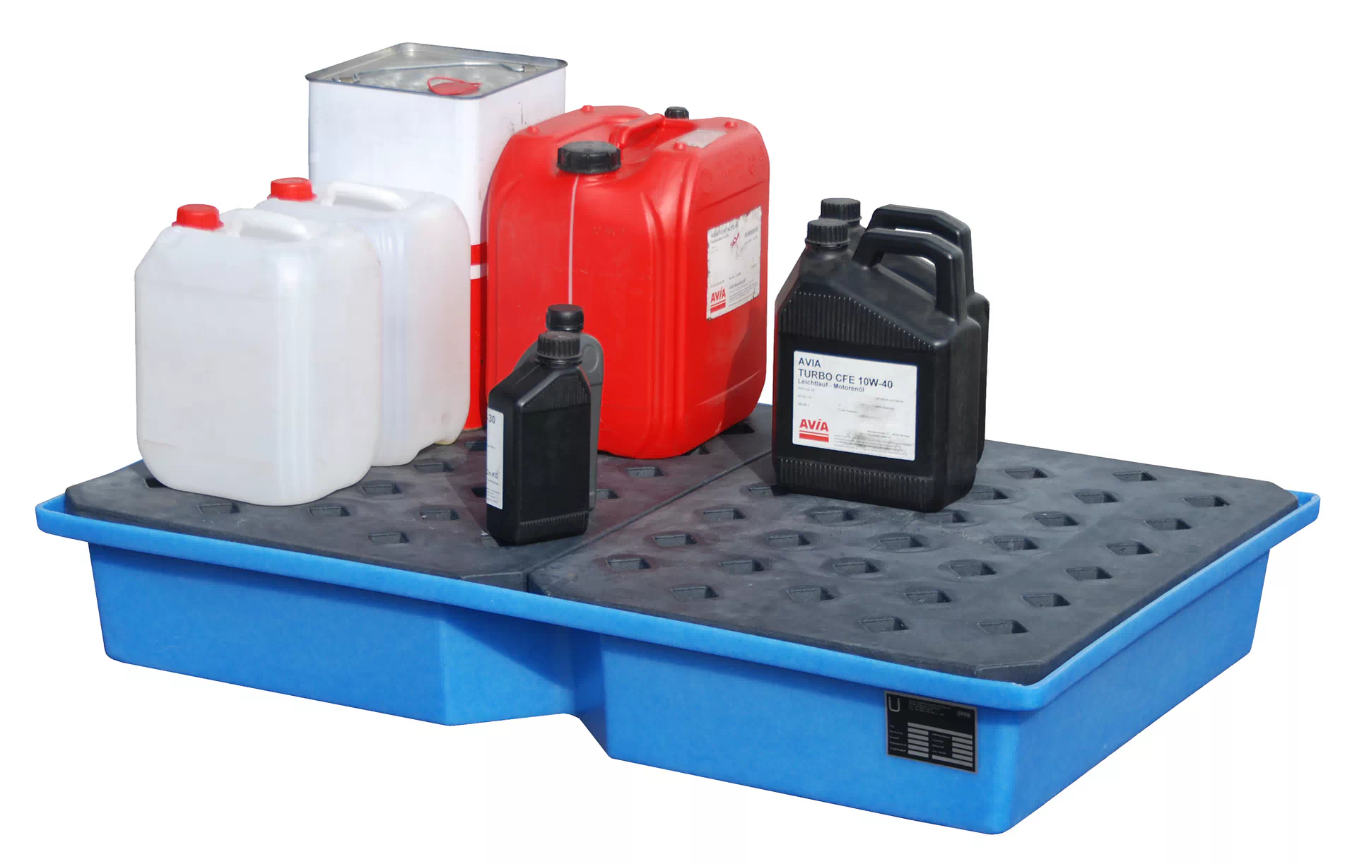 GREEN-LINE PE-Auffangwanne für Paletten KWP-P 100, aus robustem Polyethylen, Blau