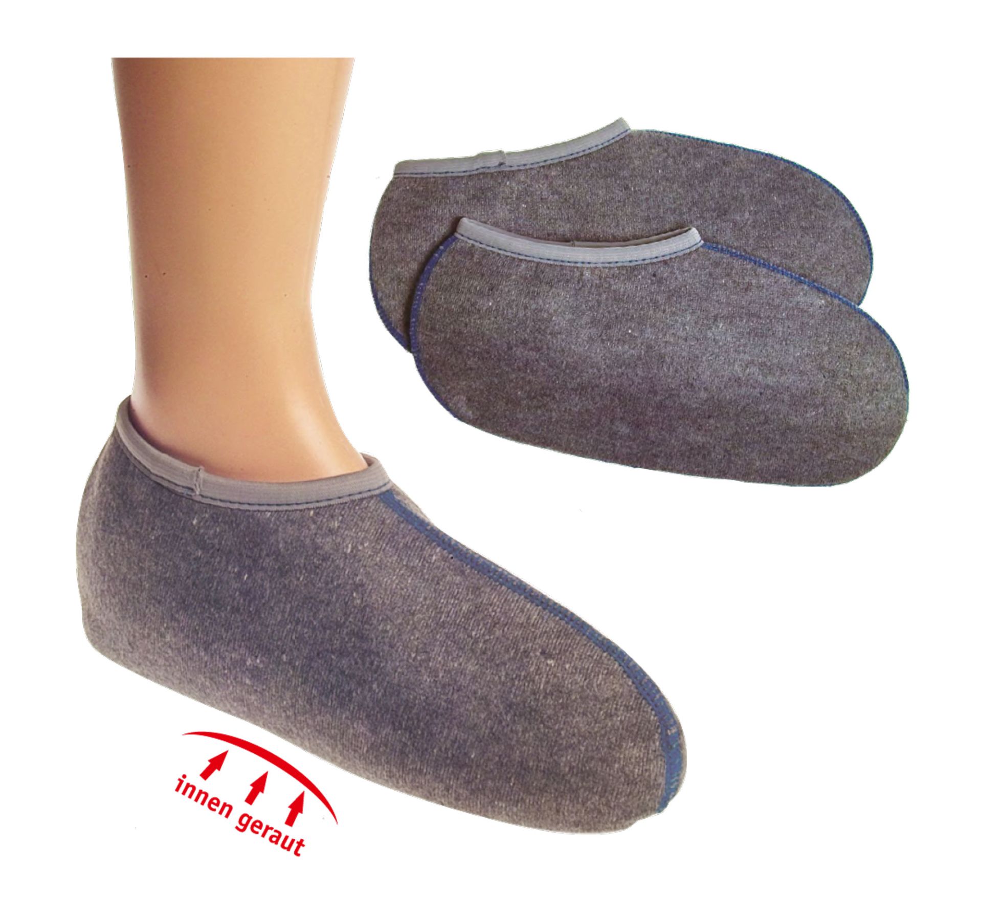 Stiefelsocken (Rosshaarsocke) - grau