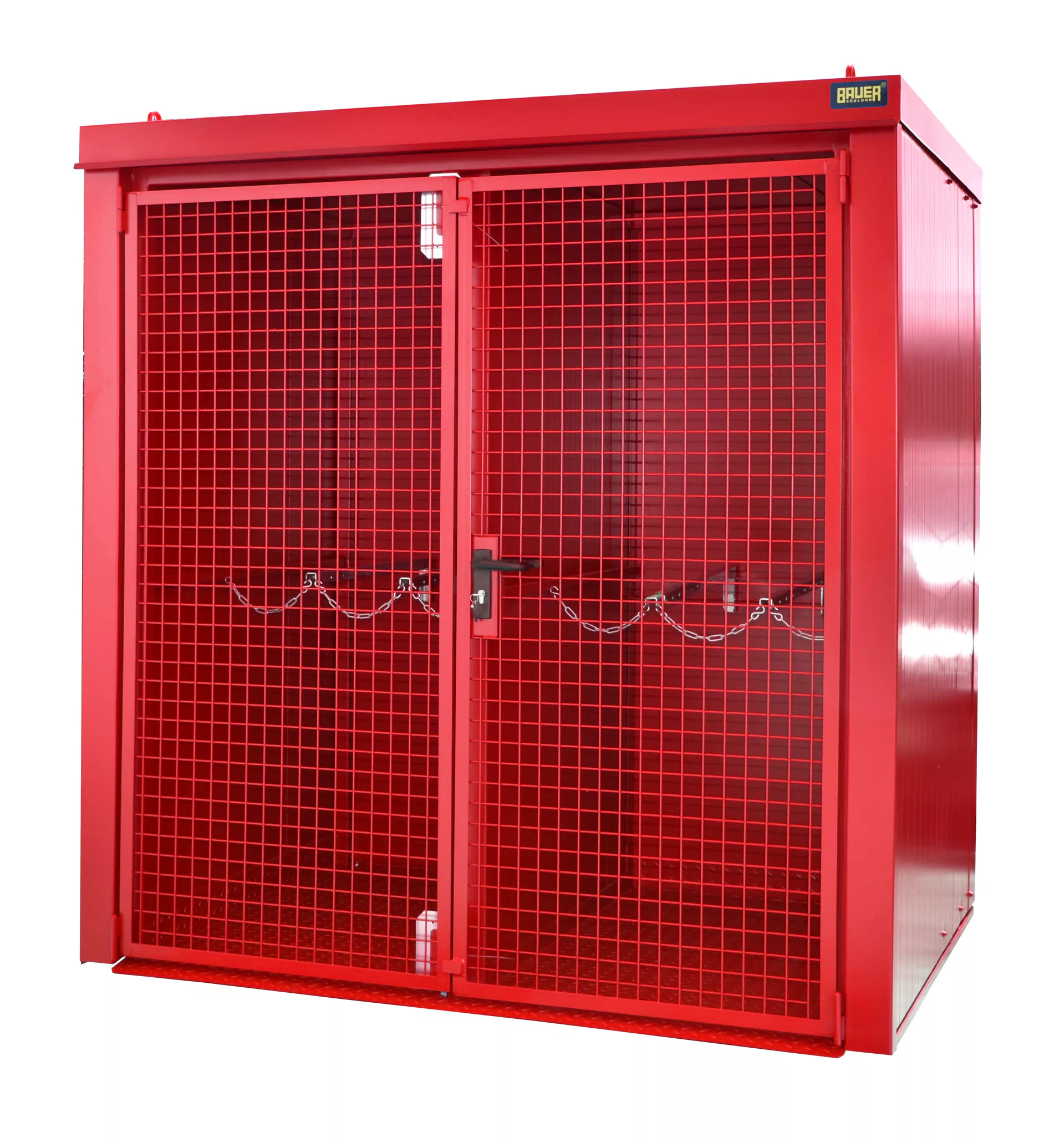 Gasflaschen-Container GFC-B/W M2, lackiert, Feuerrot
