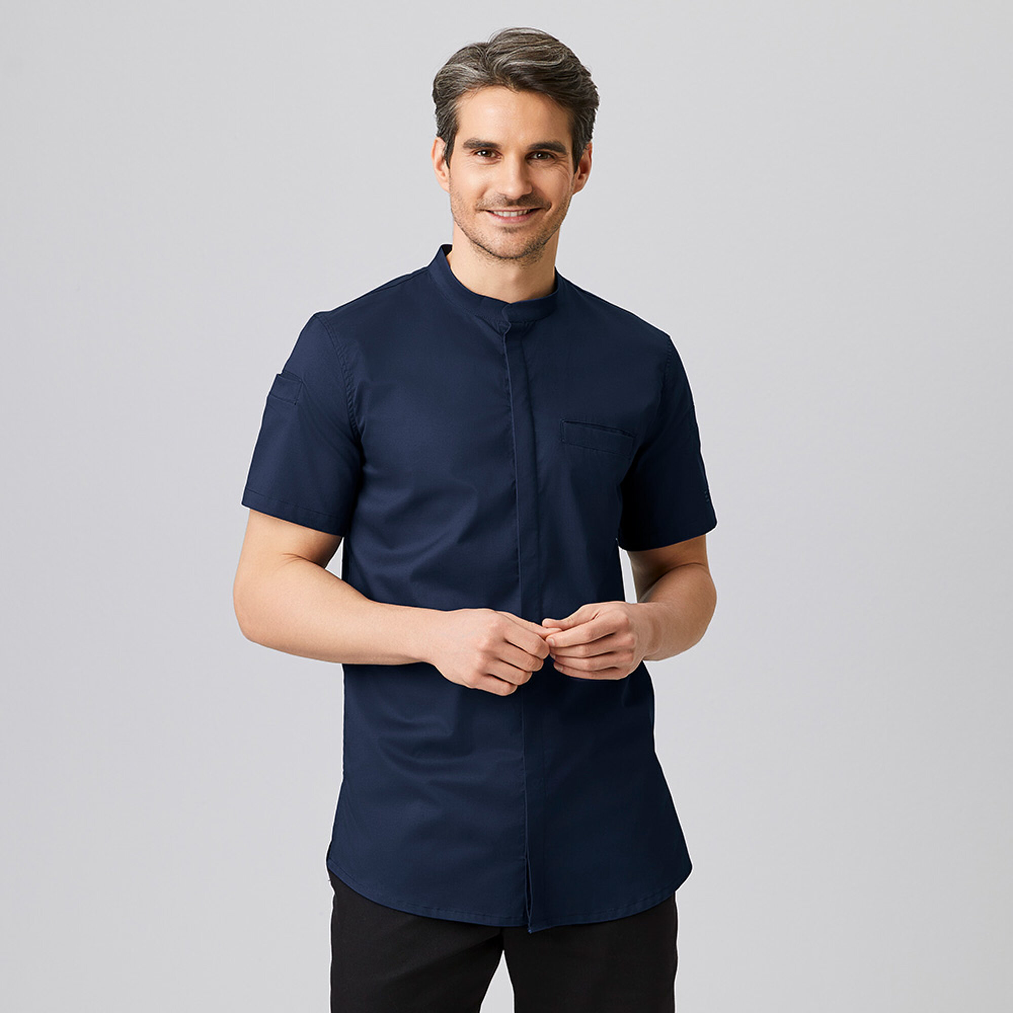 Funktionshemd / Kochjacke ½ stretch slimfit unisex