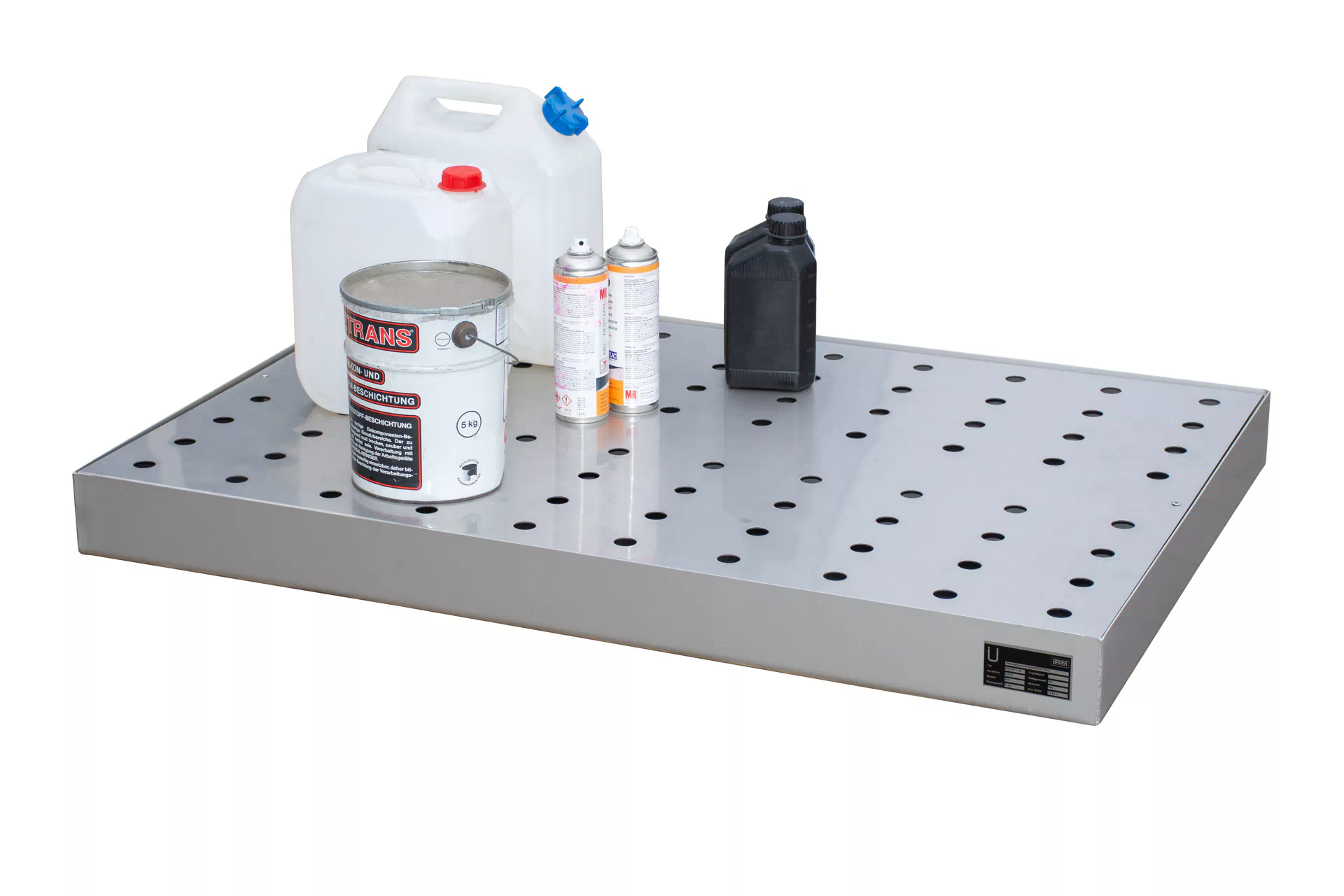 Kleingebindewanne für Paletten KGW-P 4/M V4A, Edelstahl 1.4571
