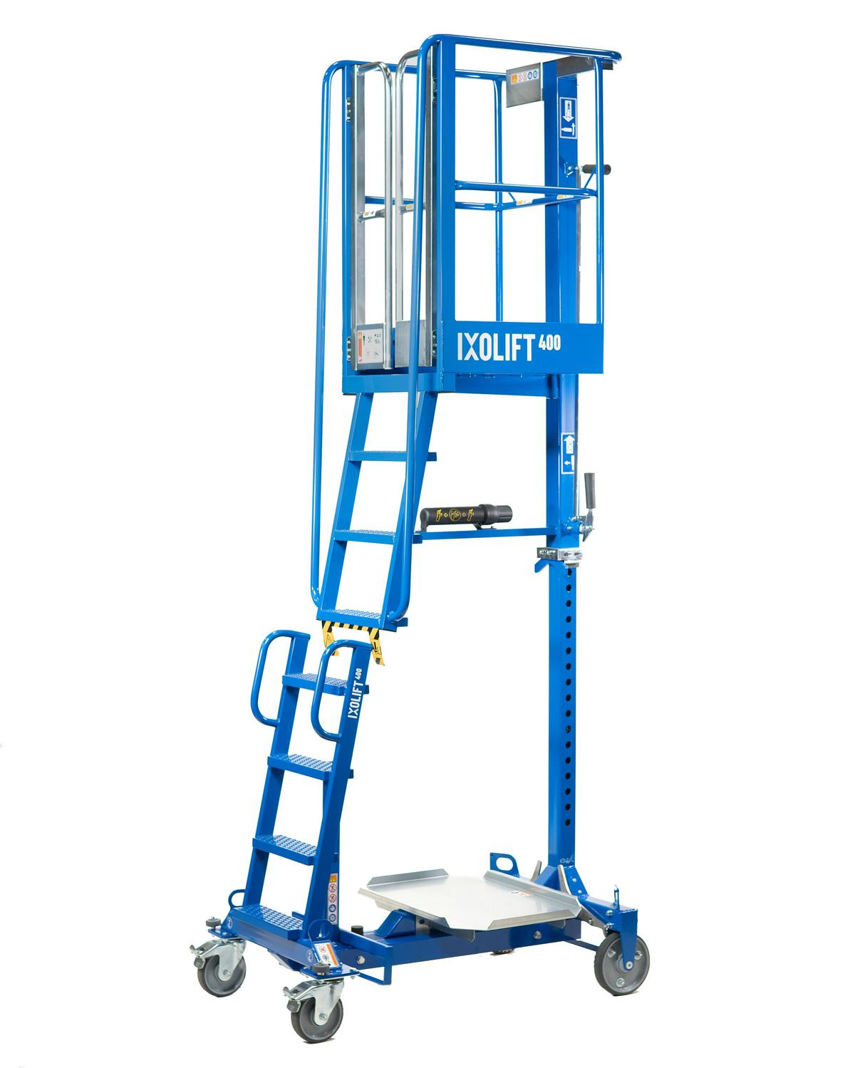 Mechanisch verstellbare Arbeitsbühne X400 W gehoben