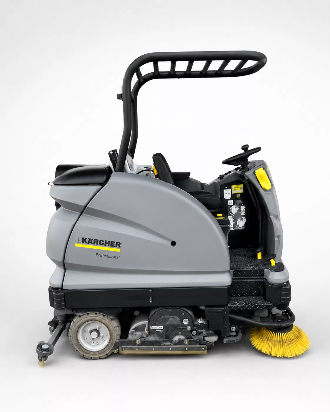KÄRCHER B250 R100 2 SB Aufsitz-Scheuersaugmaschine mit Seitenbesen und Fahrerschutzdach