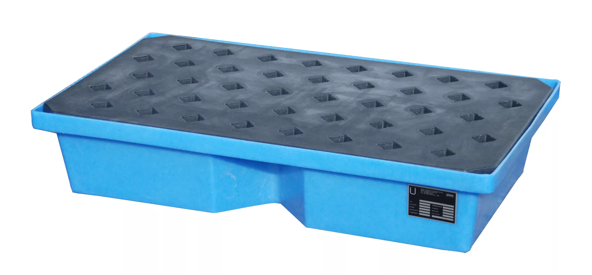 GREEN-LINE PE-Auffangwanne für Paletten KWP-P 60, aus robustem Polyethylen, Blau