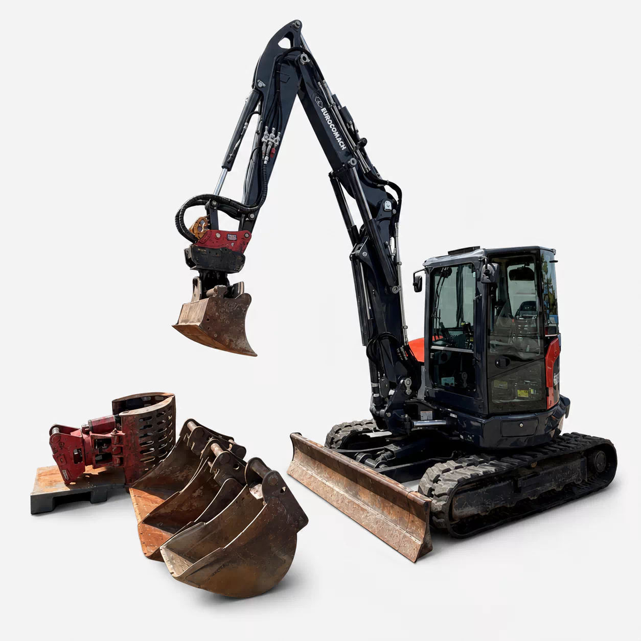Eurocomach 65 TR Kompaktbagger– BJ 2022 – 3.935 BH – Powertilt