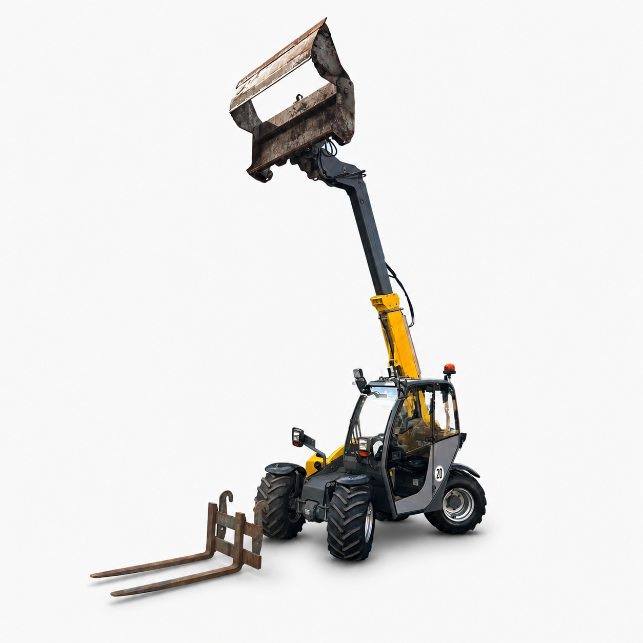 Wacker Neuson TH412 Teleskoplader – BJ 2018 – 4.975 Bh – 41 PS Motor ohne DPF – 4-in-1 Klappschaufel – Palettengabel