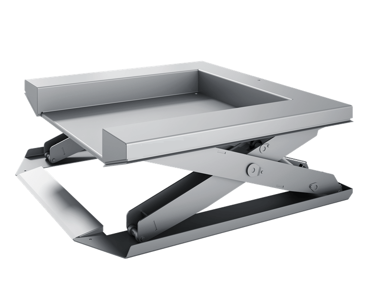 Edelstahlhubtisch FLL 1000 Zylinder Typ1