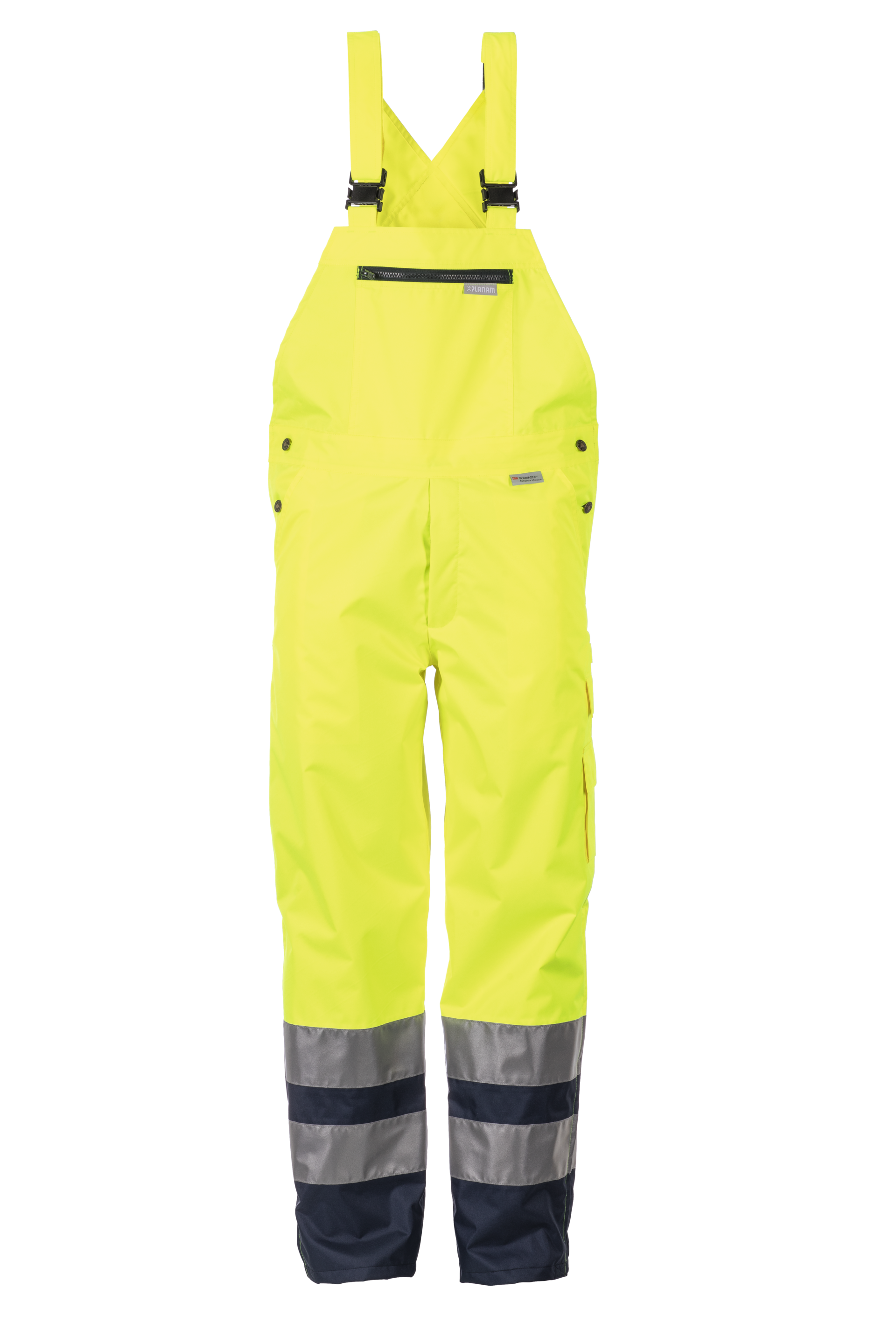 Regen-Latzhose 2-farbig - gelb/marine