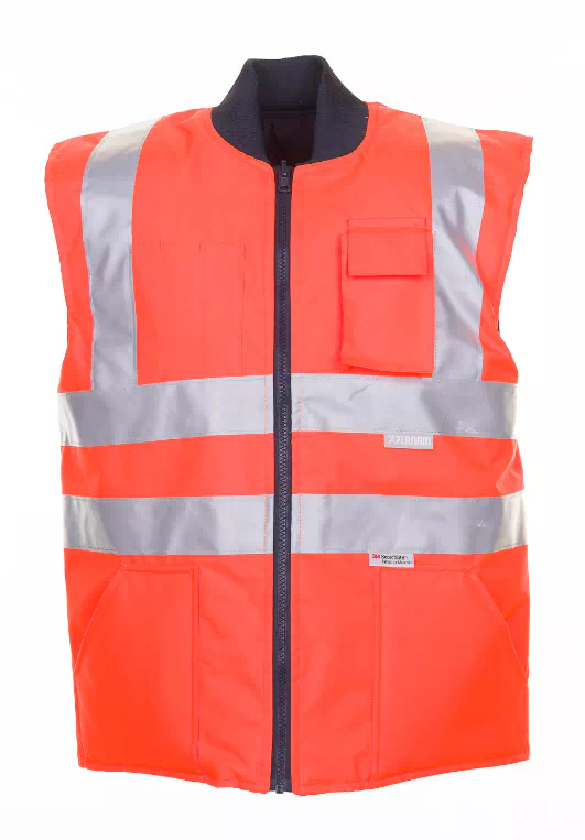 Warnschutz-Weste gefüttert - orange
