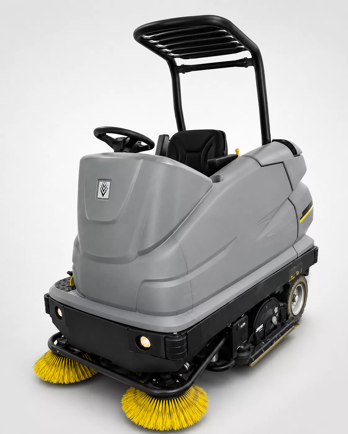 KÄRCHER B250 R100 2 SB Aufsitz-Scheuersaugmaschine mit Seitenbesen und Fahrerschutzdach