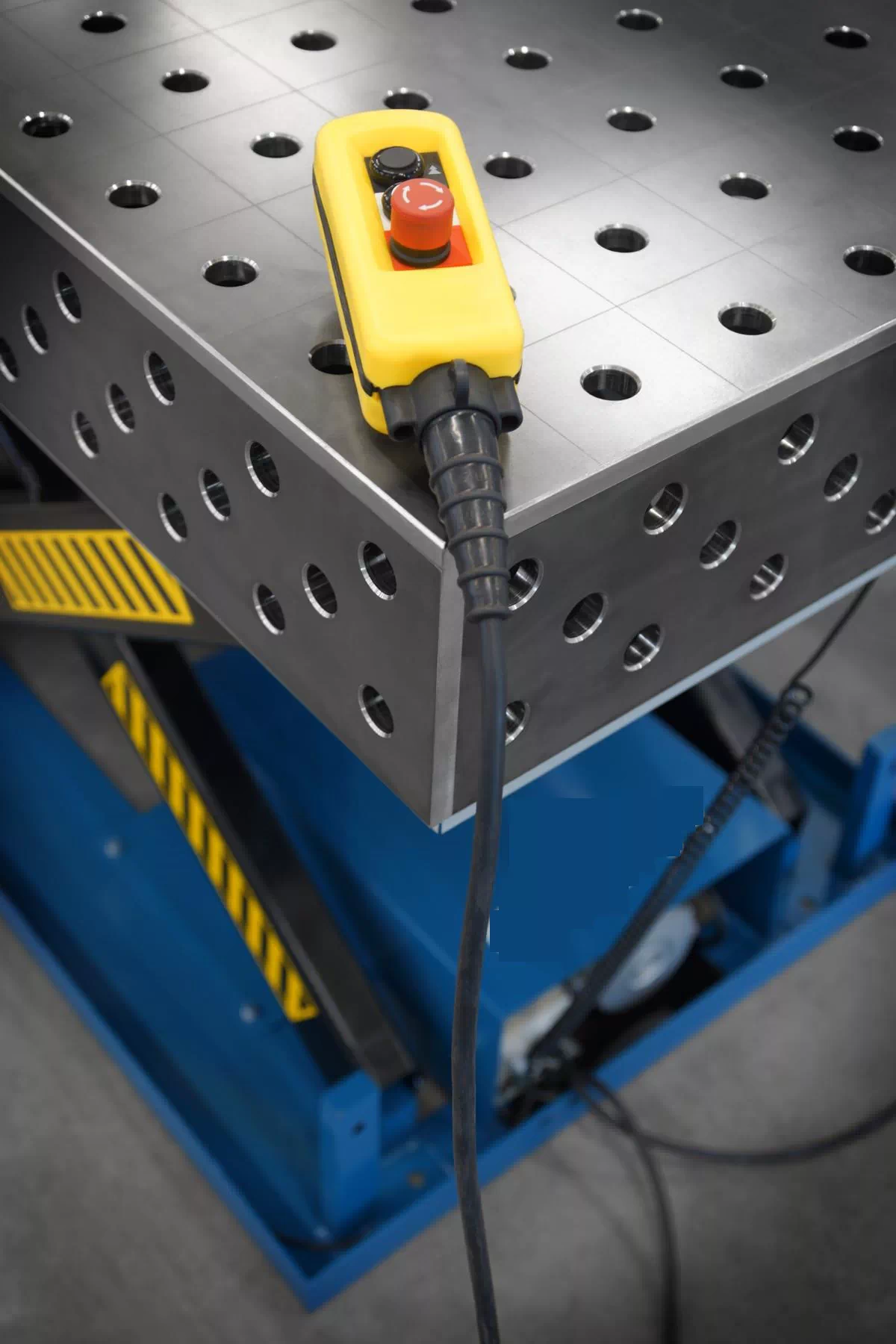 Detail vom Schweiß Hubtisch
