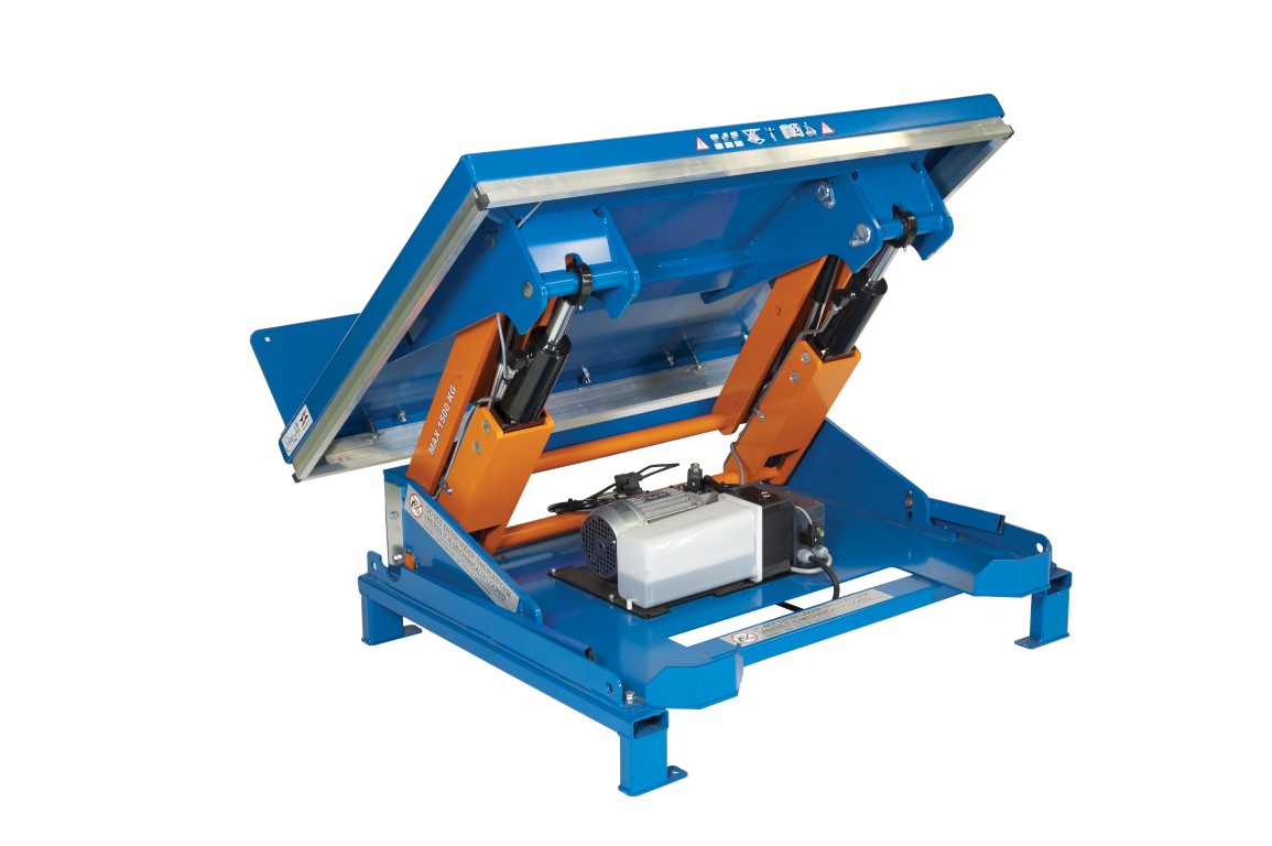 Hubneigegerät zum Heben und Neigen von Paletten und Gitterboxen