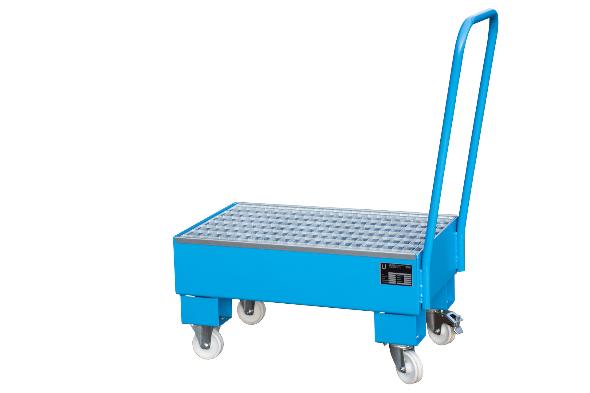 Fahrbare Auffangwanne AW 60-1 SR, lackiert, Lichtblau