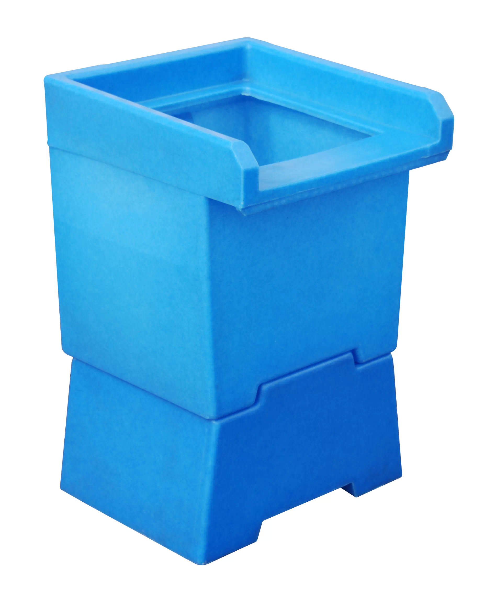 Vorsatzbehälter VB 1, aus robustem Polyethylen, Ausführung in blau