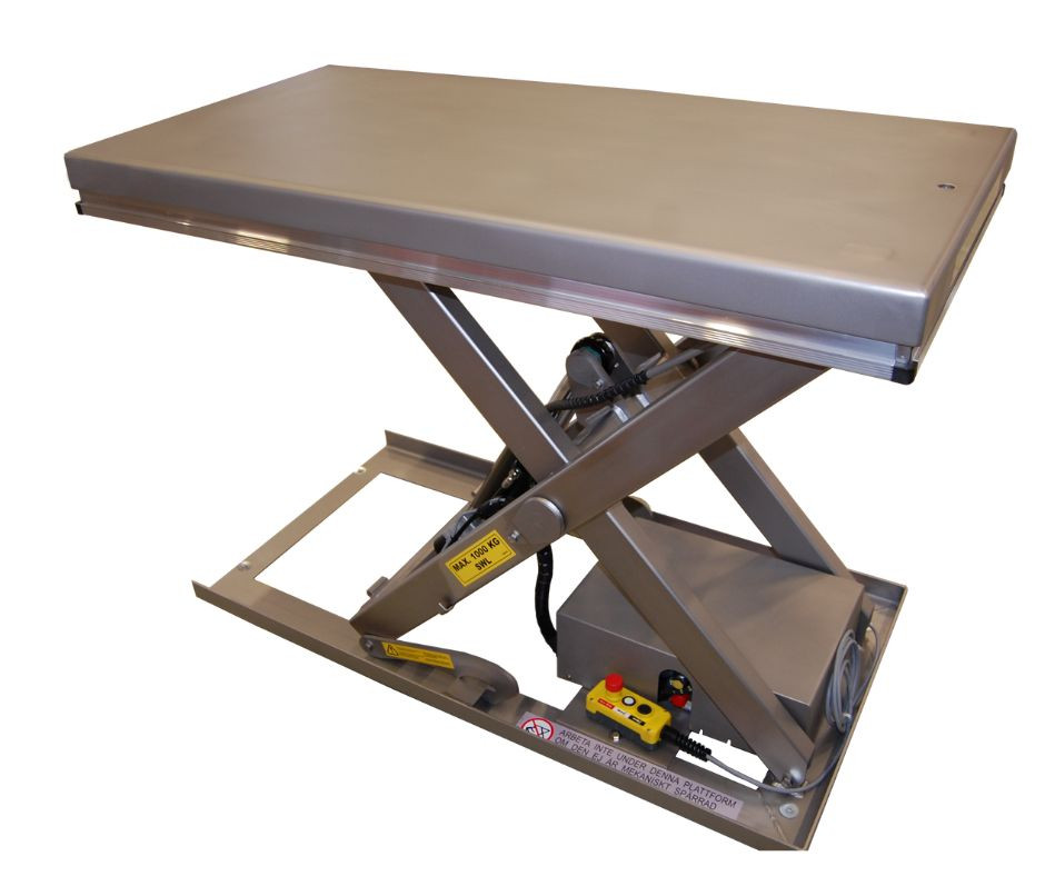 Edelstahlhubtisch TL 1000 Zylindertyp 1