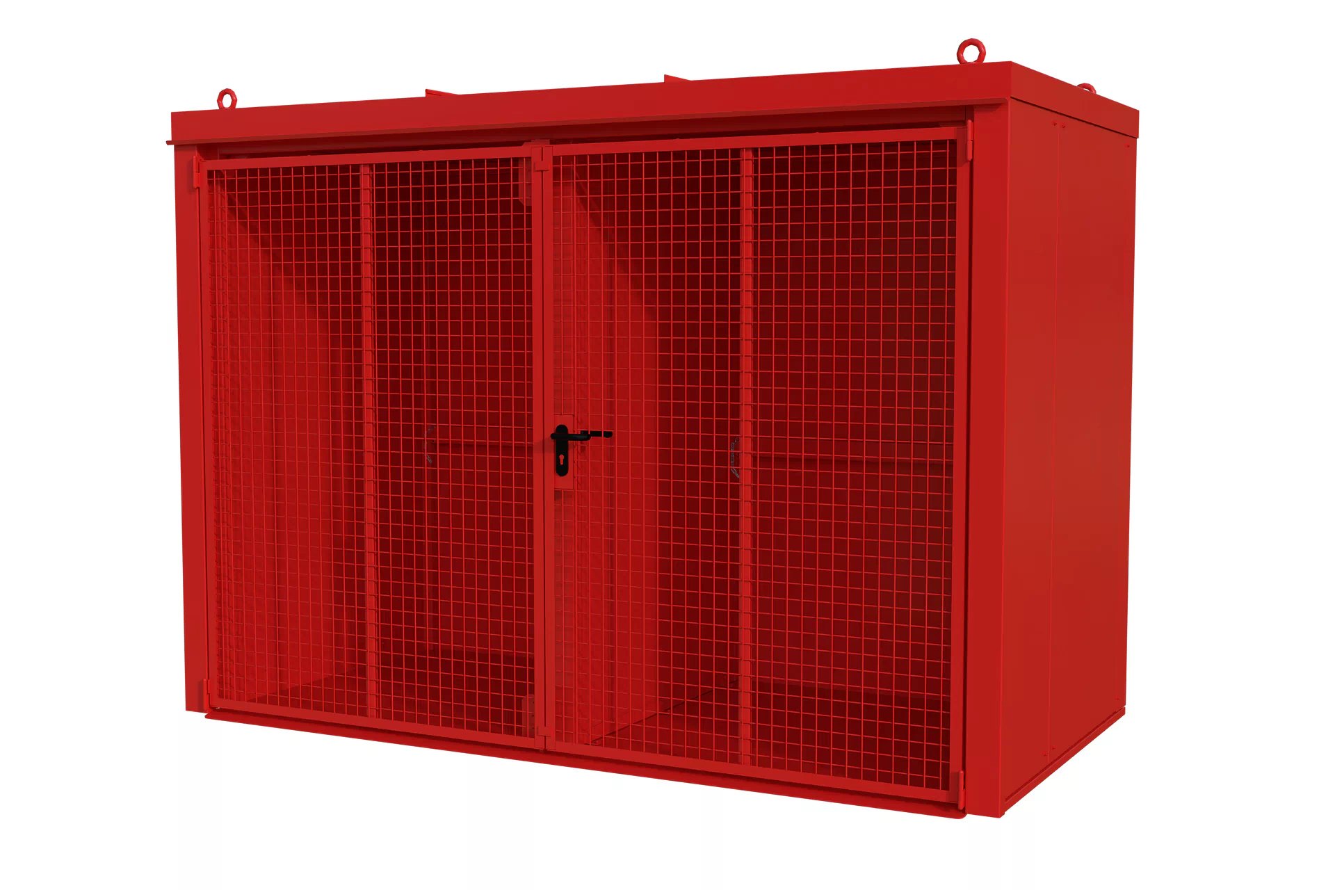 Gasflaschen-Container GFC-B/W M4, lackiert, Feuerrot