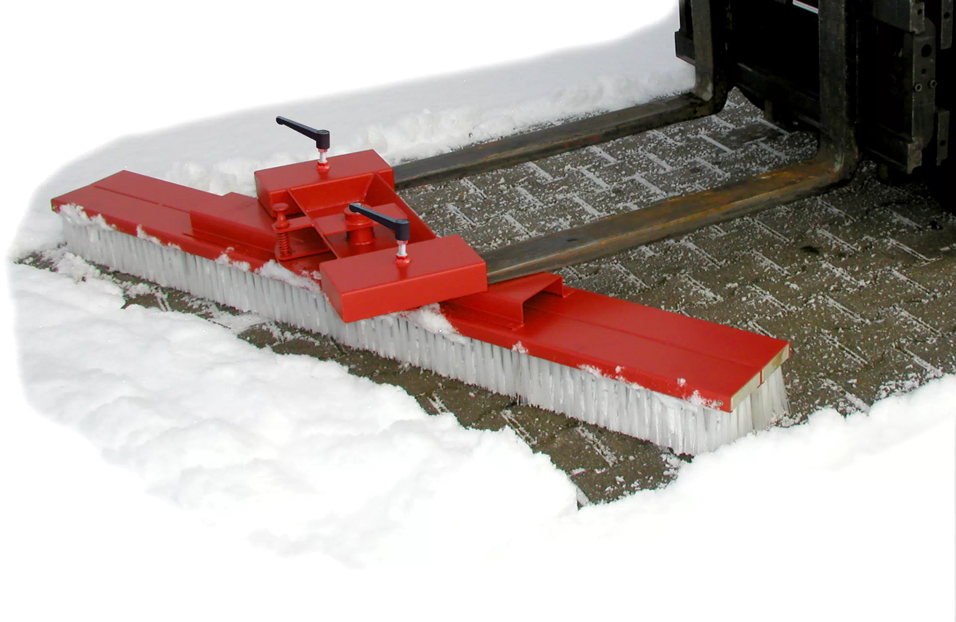 Gabelstapler-Kehrbesen SKB 100, lackiert, Feuerrot