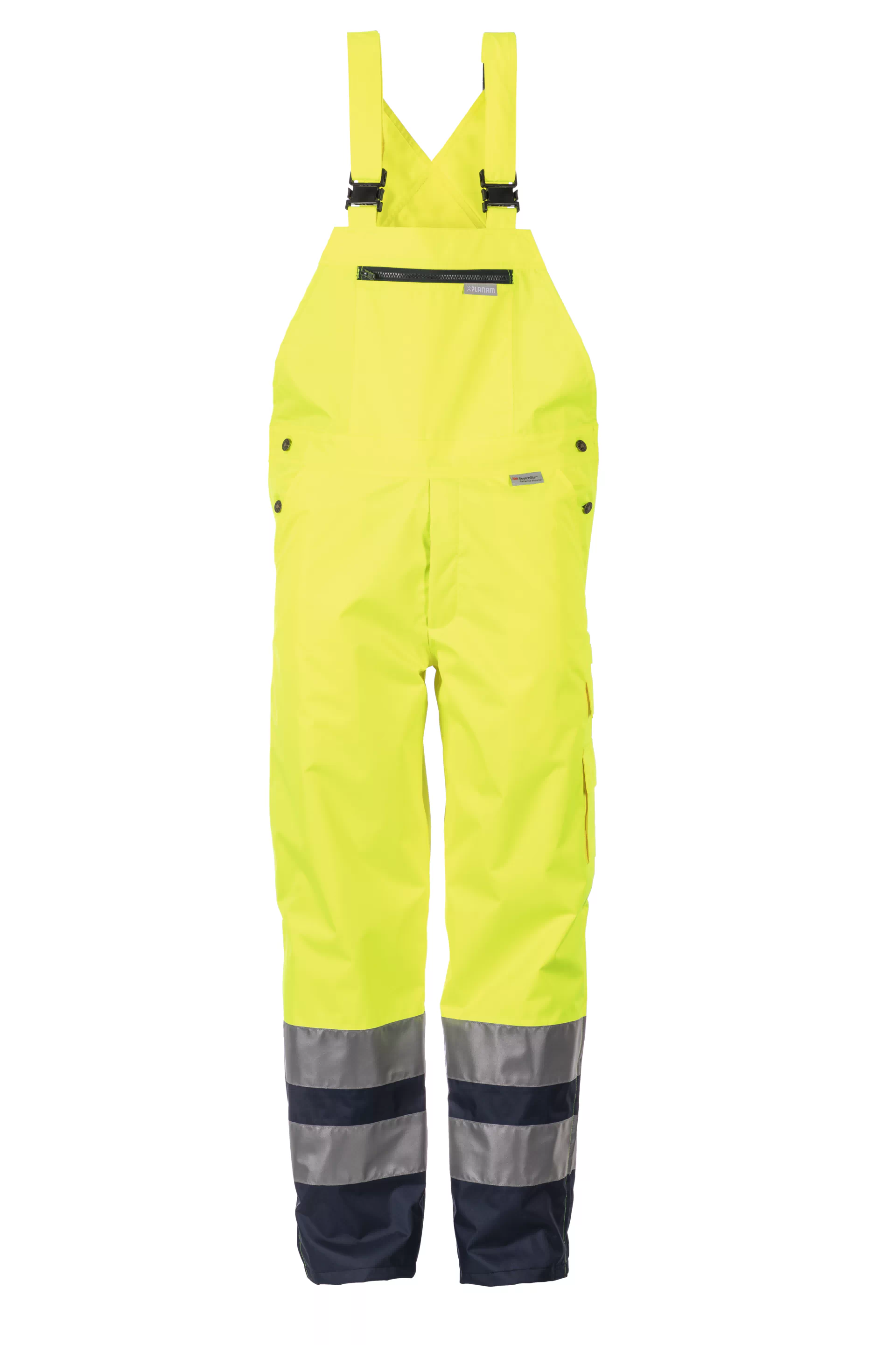 Regen-Latzhose 2-farbig - gelb/marine