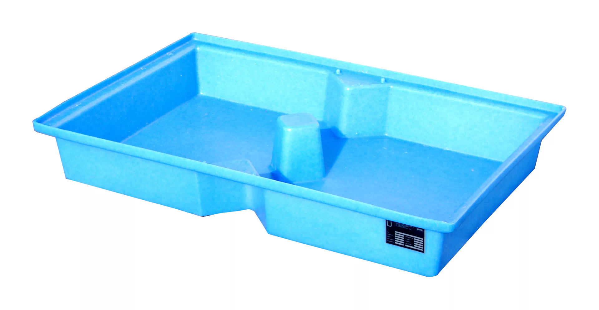 GREEN-LINE PE-Auffangwanne für Paletten KWP-P 100, aus robustem Polyethylen, Blau