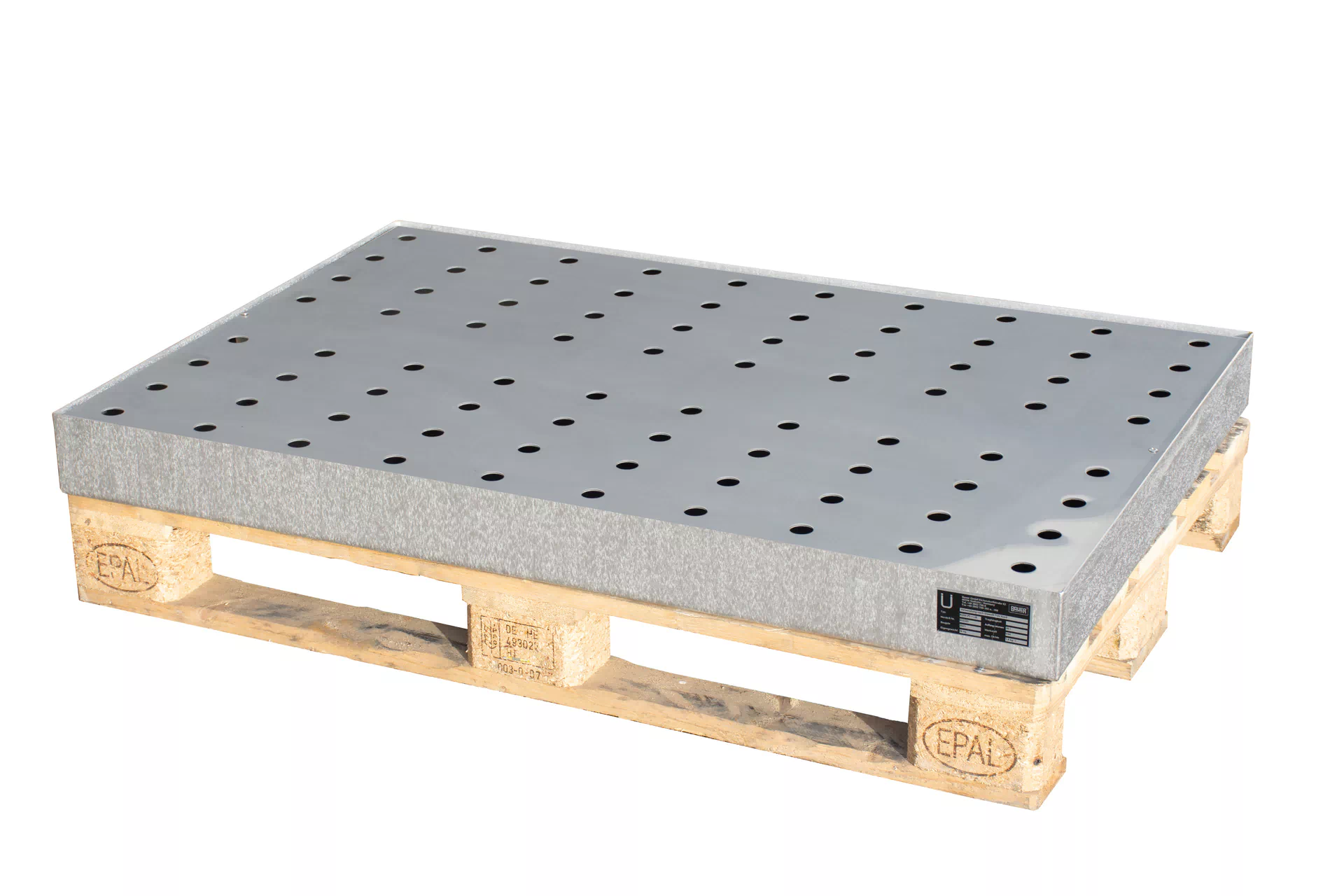 Kleingebindewanne für Paletten KGW-P 3/M V4A, Edelstahl 1.4571