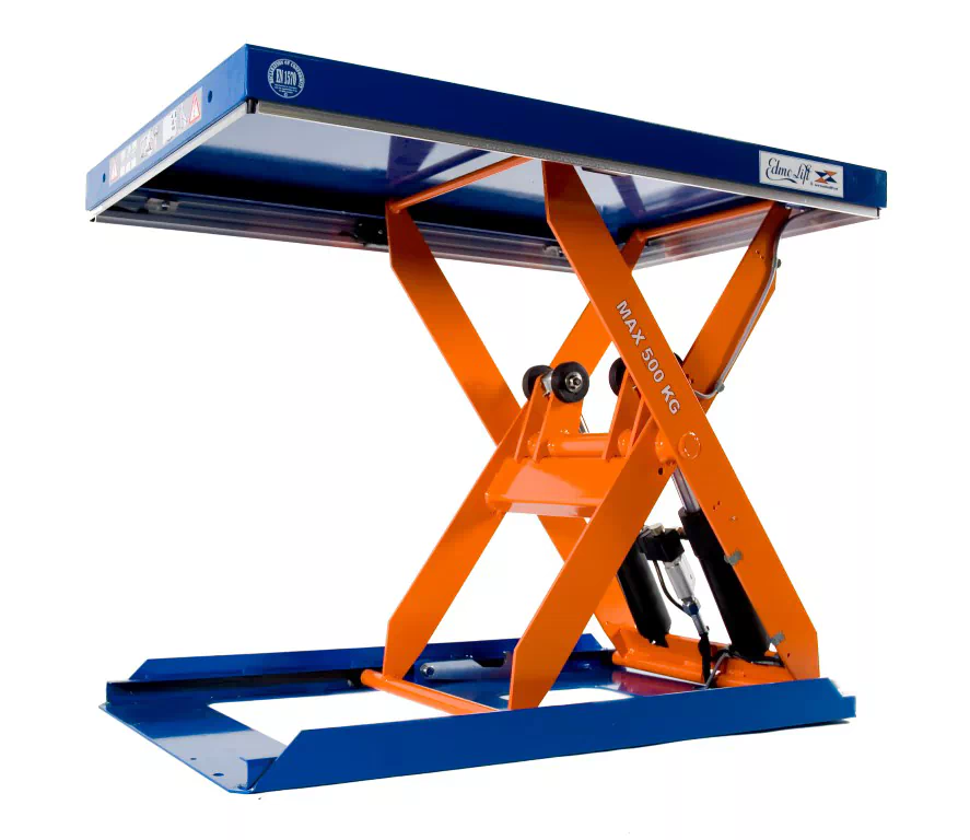 Flachhubtisch mit niedriger Bauhöhe