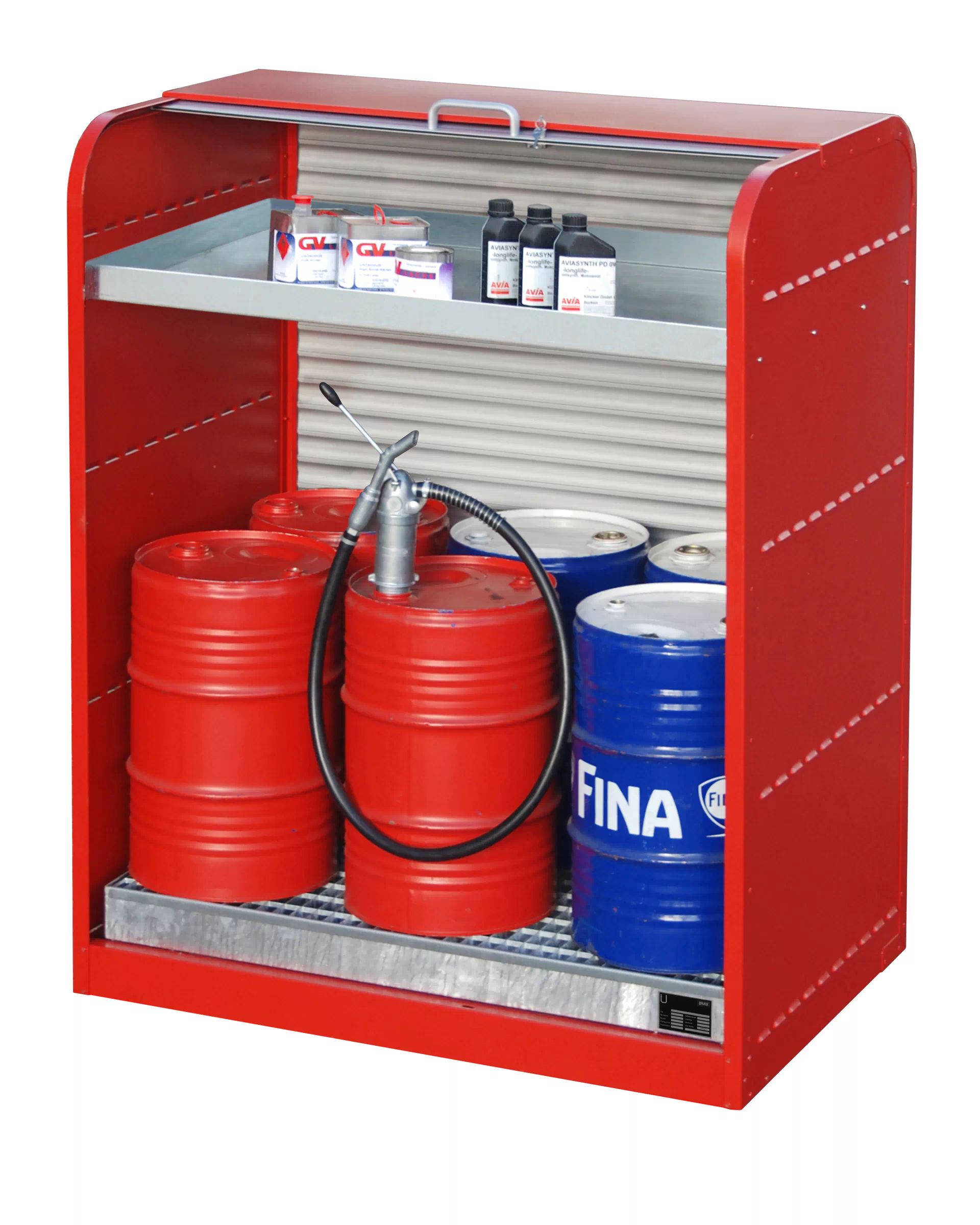 Gefahrstoff-Rollladenschrank RSG-3, lackiert, Feuerrot