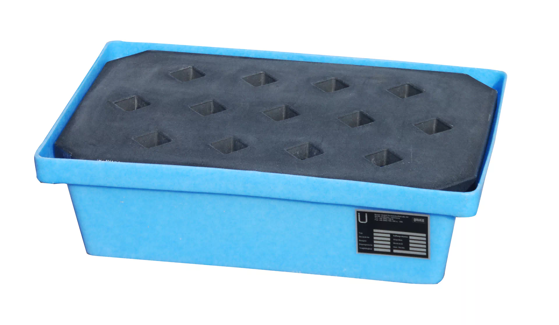 GREEN-LINE PE-Auffangwanne für Paletten KWP-P 20, aus robustem Polyethylen, Blau