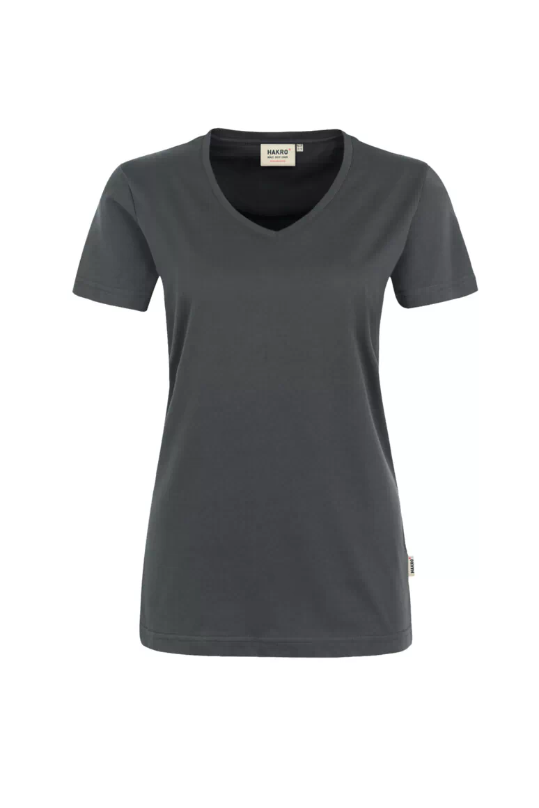 Damen V-Shirt MIKRALINAR® anthrazit