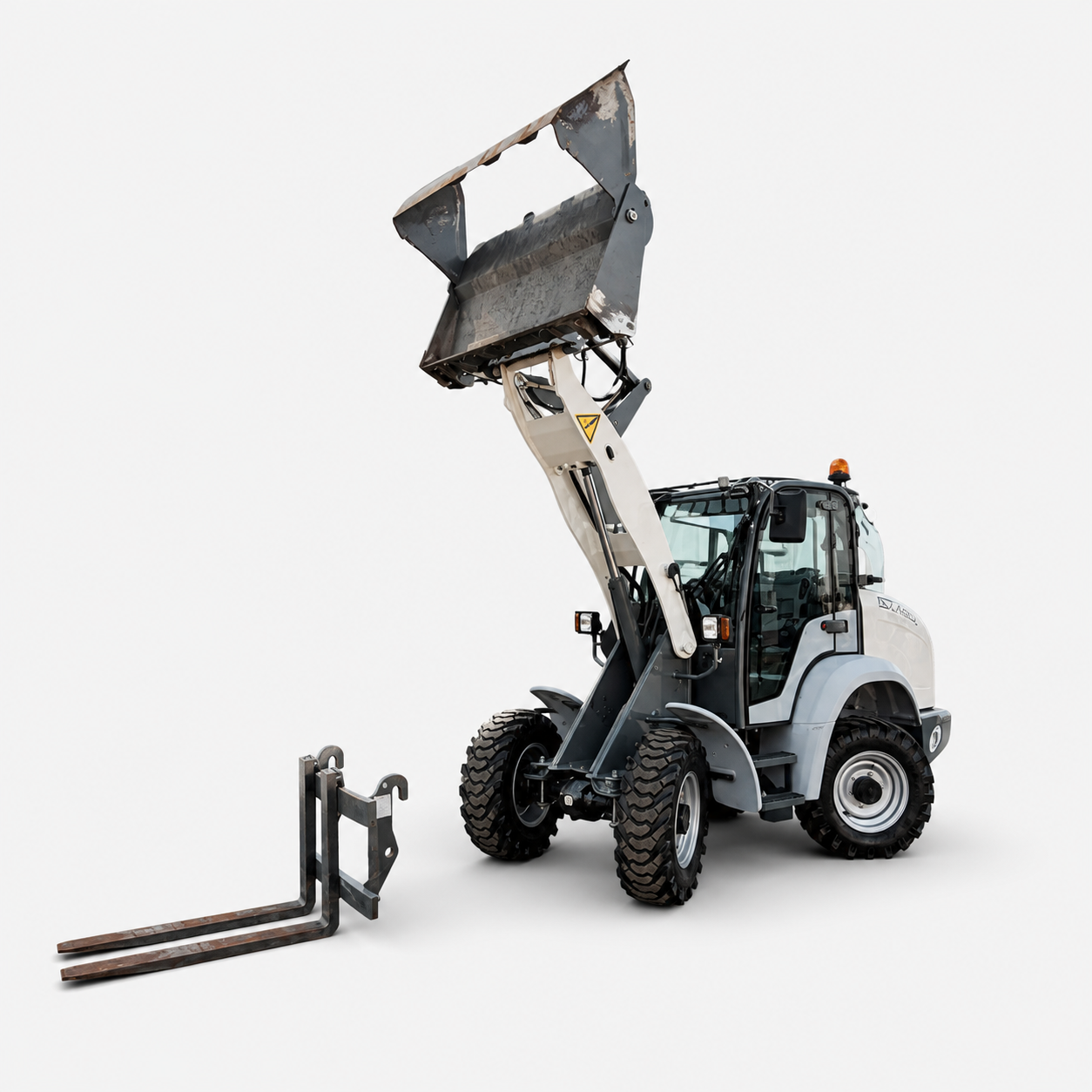 Kramer 5065 Radlader Allrad Lader 5075, 7075, 4-1 Schaufel & Palettengabel