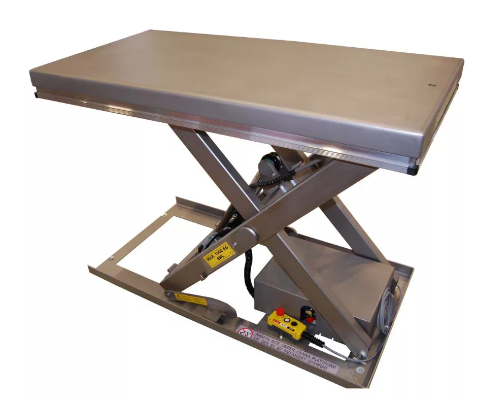 Edelstahlhubtisch TL 1000 Zylindertyp 1