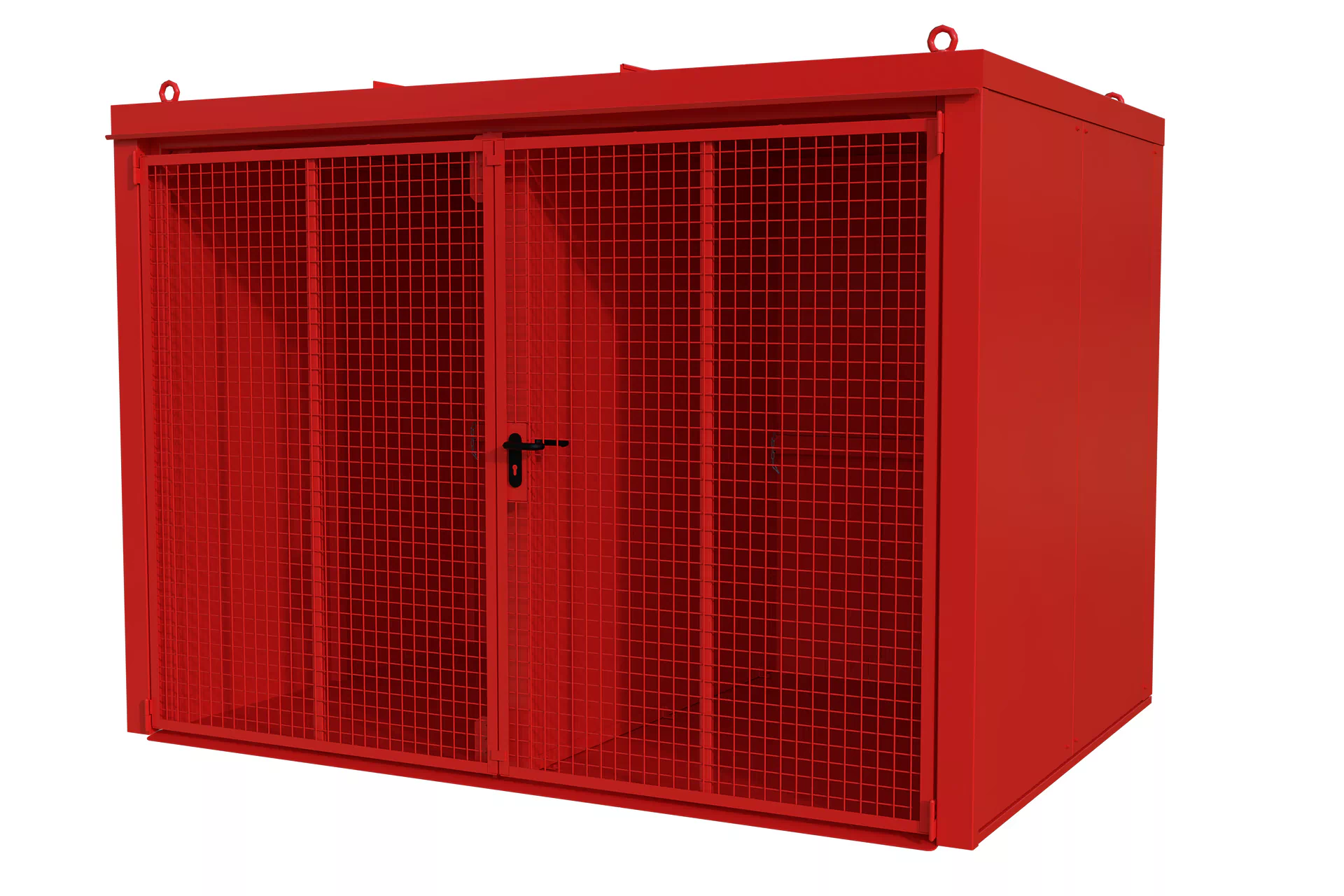 Gasflaschen-Container GFC-B/W M5, lackiert, Feuerrot