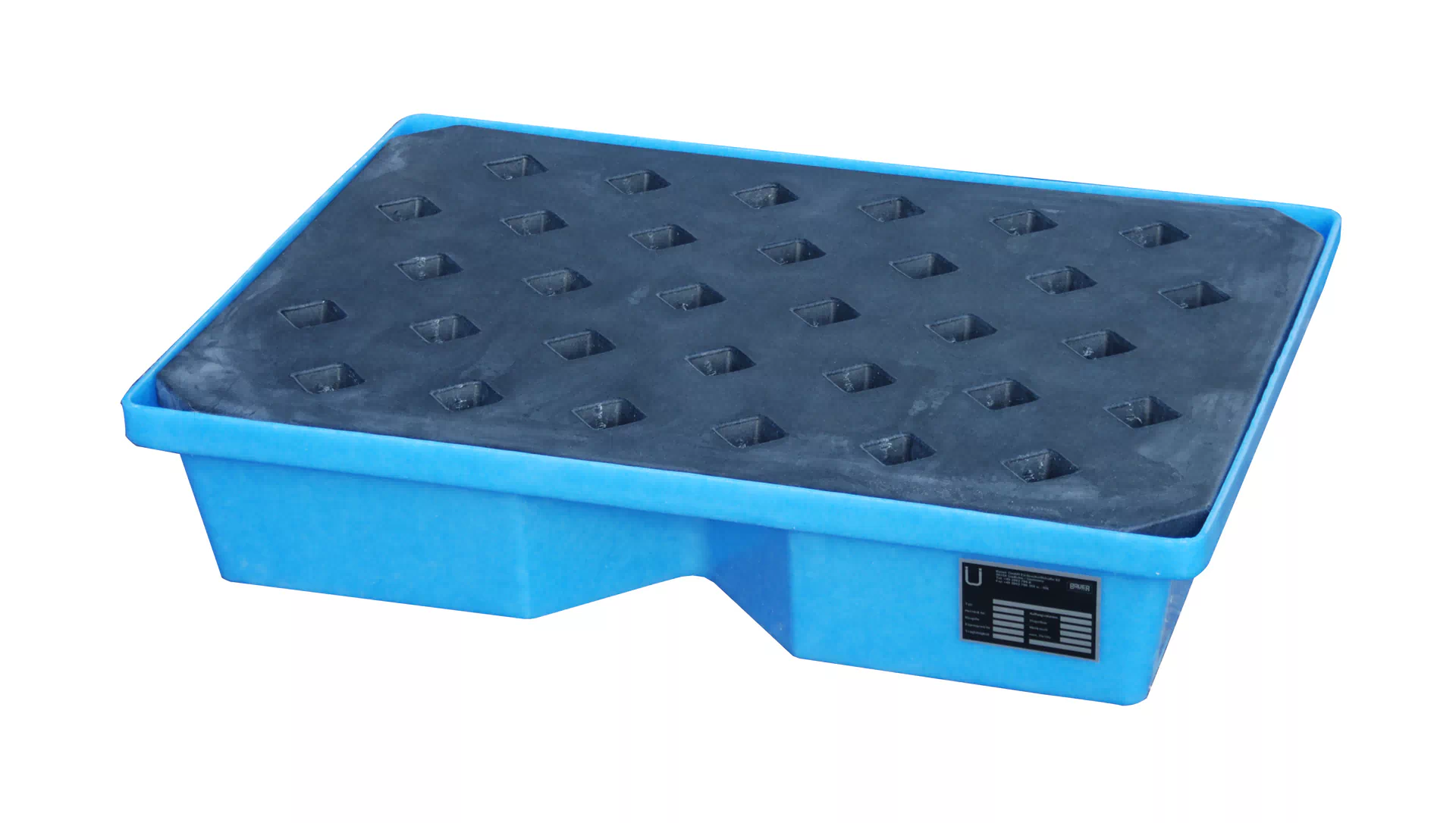 GREEN-LINE PE-Auffangwanne für Paletten KWP-P 40, aus robustem Polyethylen, Blau