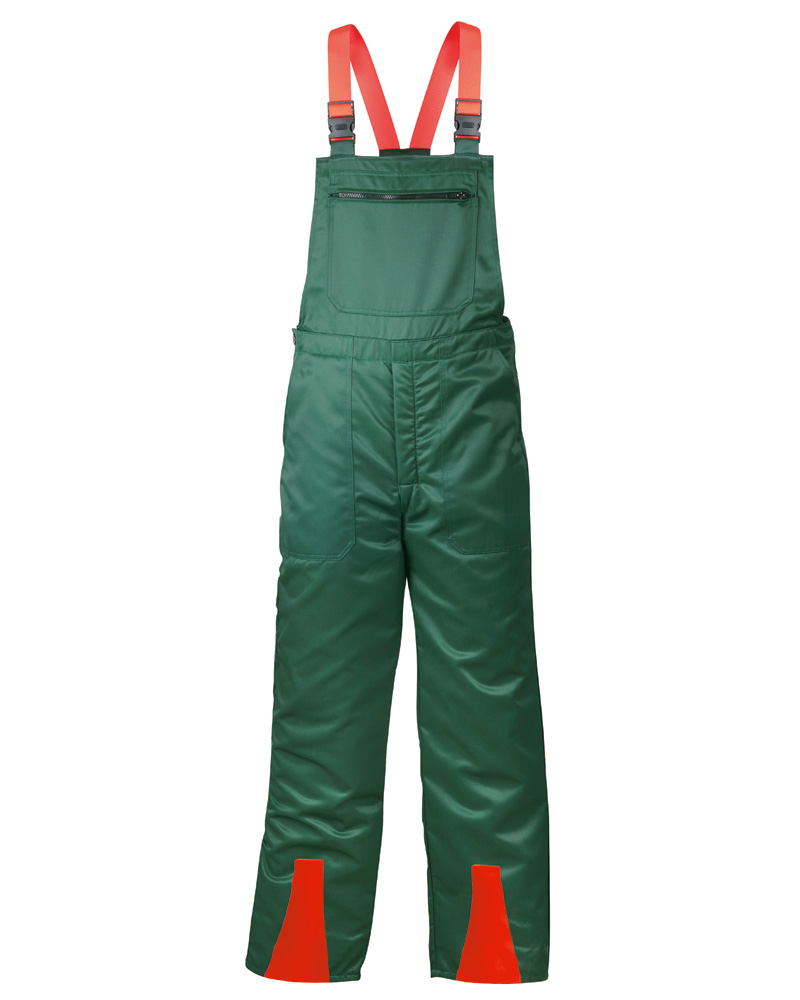 Latzhose Forstschutz mit Schnittschutz - Fichte - grün Kl. I