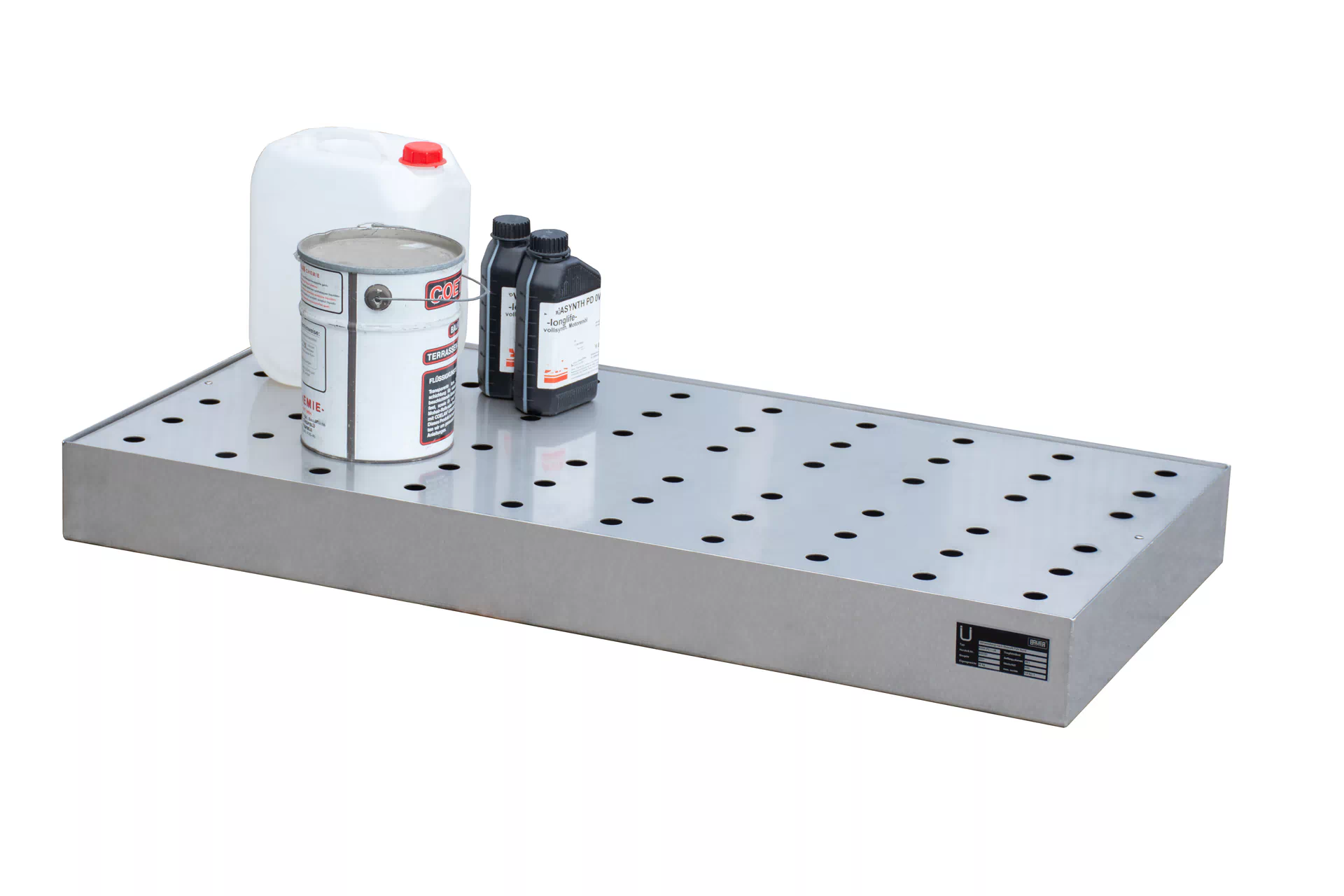 Kleingebindewanne für Paletten KGW-P 3/M V4A, Edelstahl 1.4571