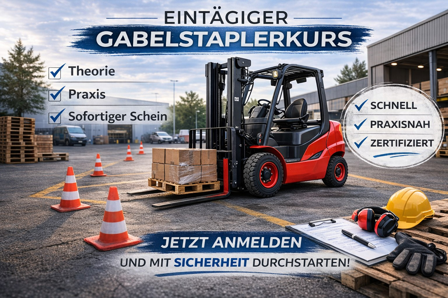 Gabelstaplerschein – Grundausbildung (Stufe 1)