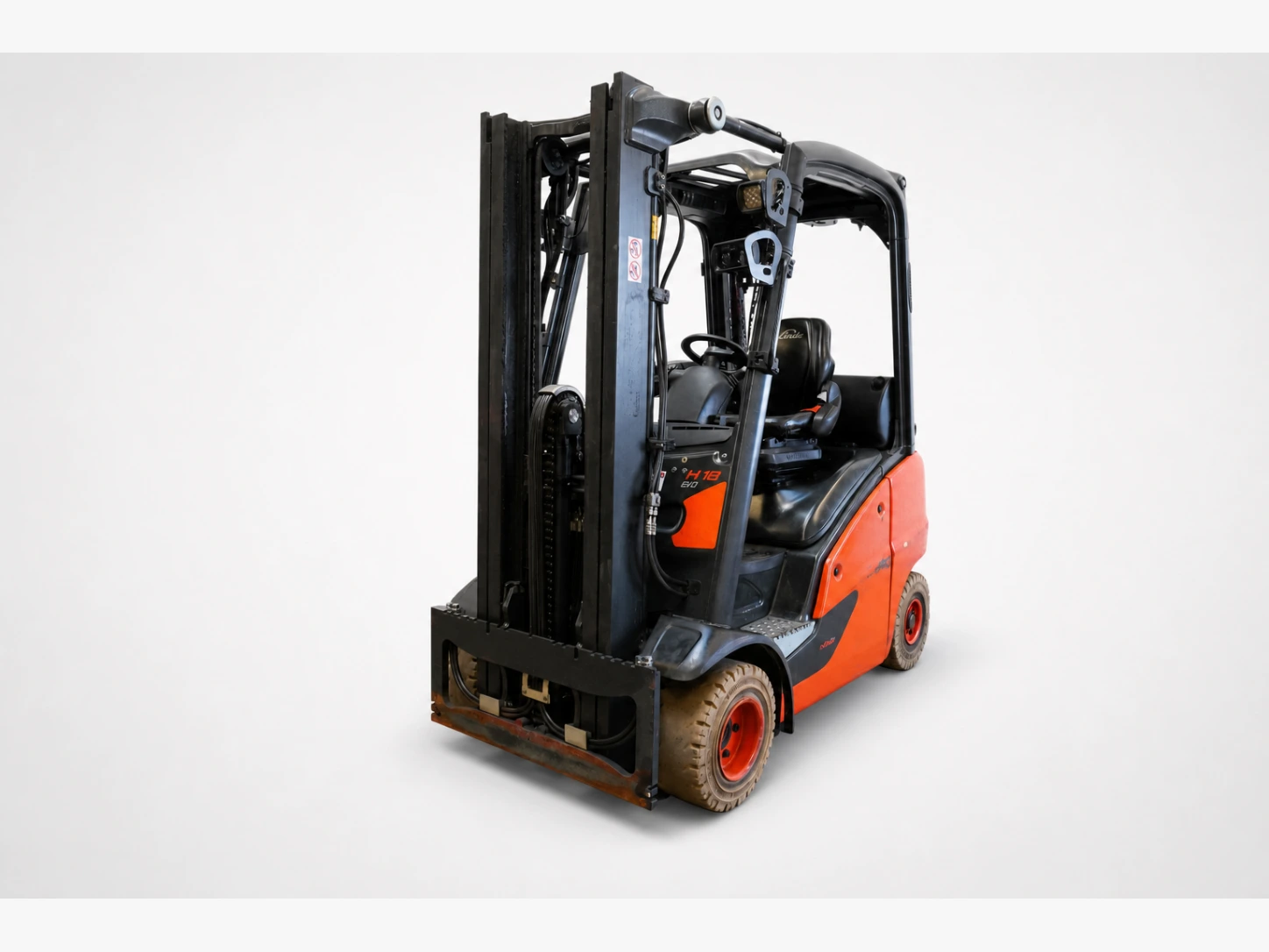 Linde H 18 T EVO 391-00 Frontstapler 4-Rad – Baujahr 2019, 1800 kg bei 500 mm Lastschwerpunkt, 9556 Betriebsstunden