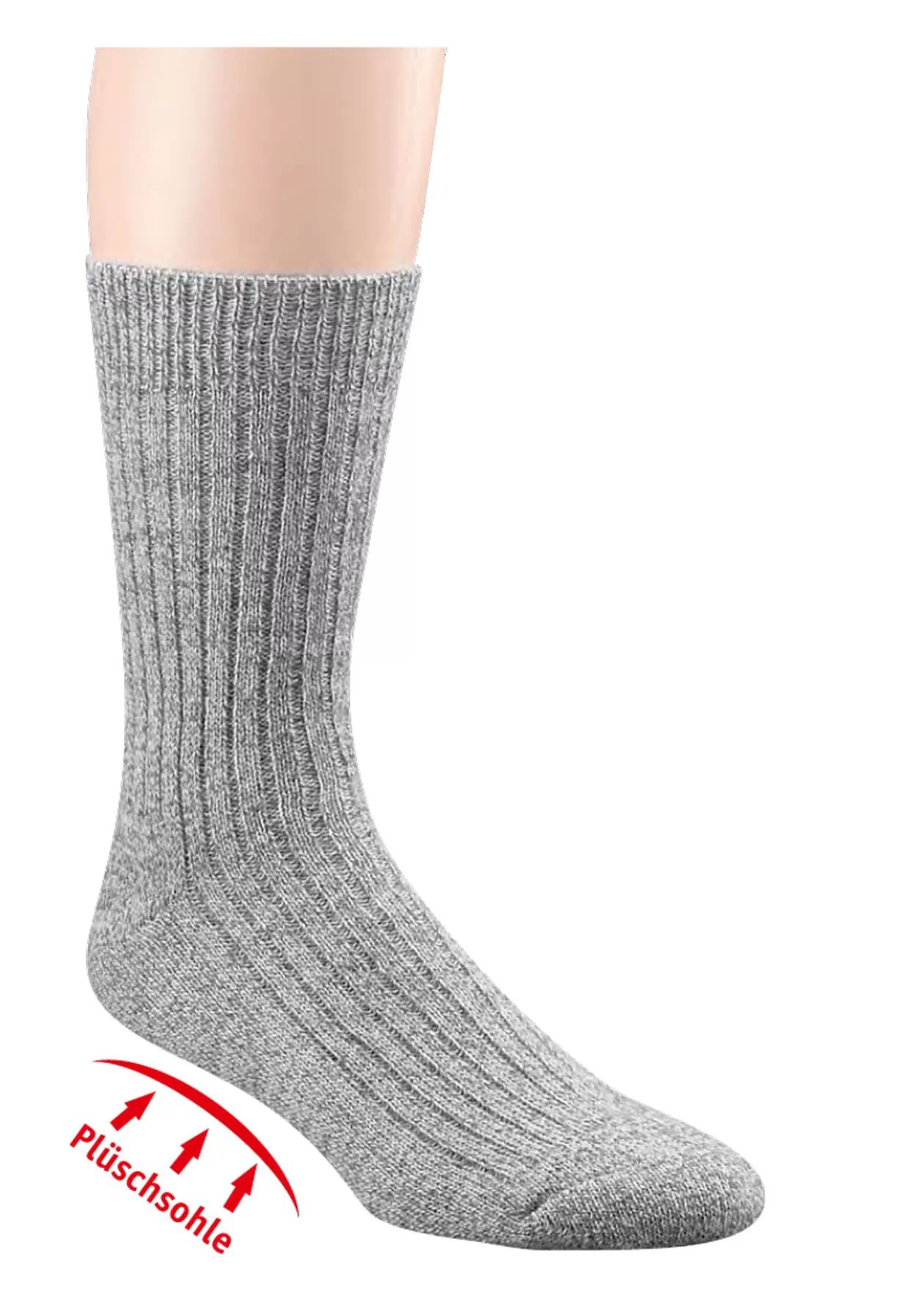 Socke POLAR grau (Schafwolle)