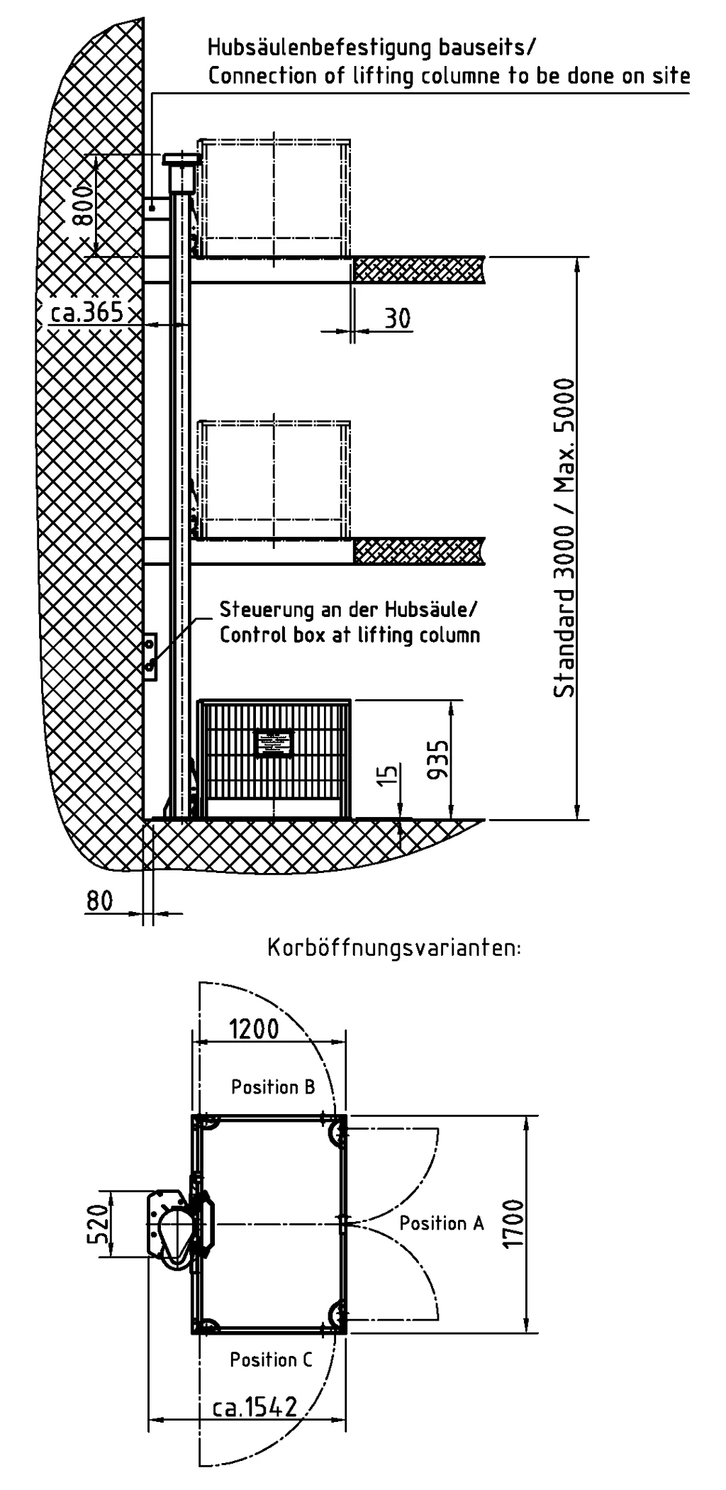 Reifenlift Zeichnung